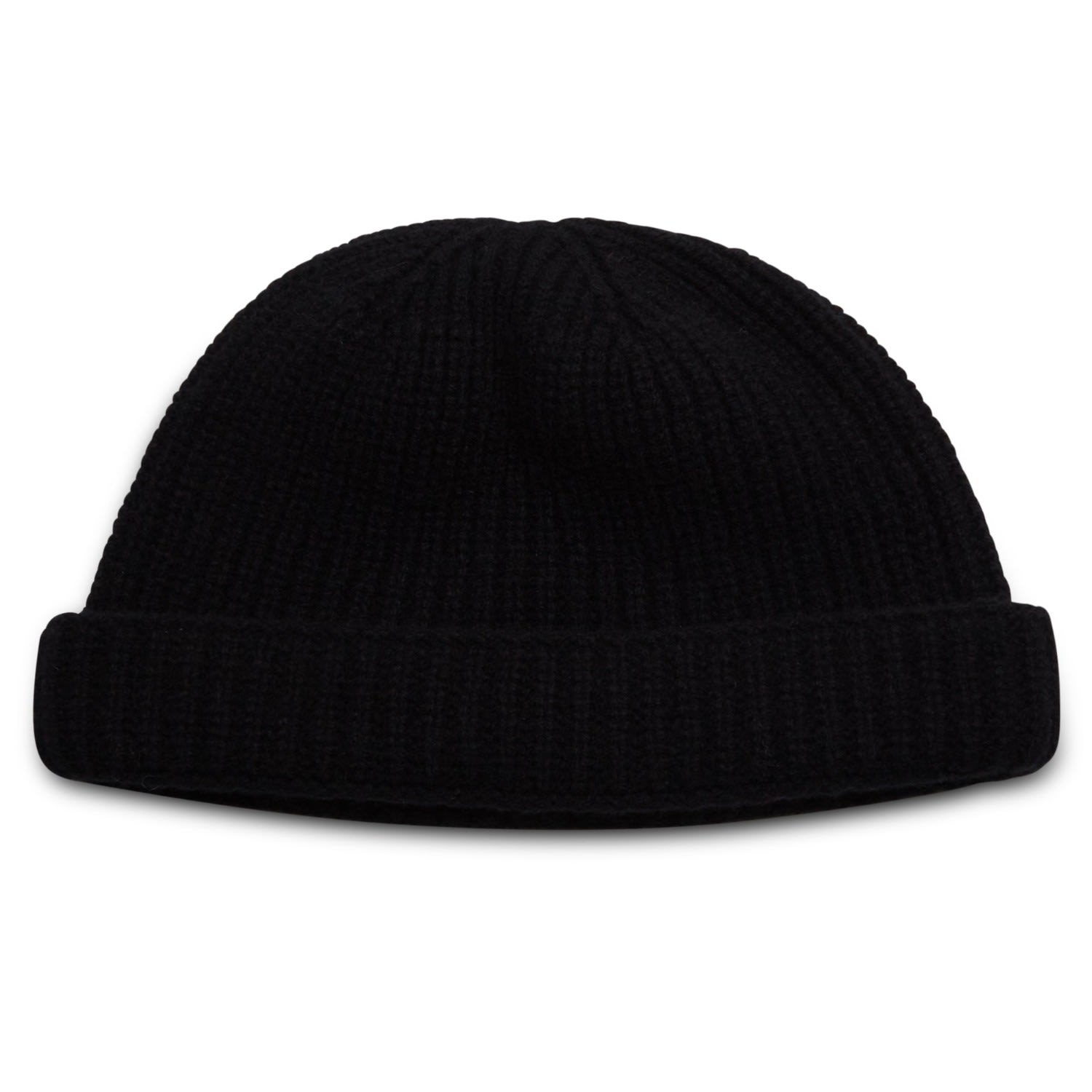 Burrows And Hare Men's Lambswool Beanie Hat - Black In Gray