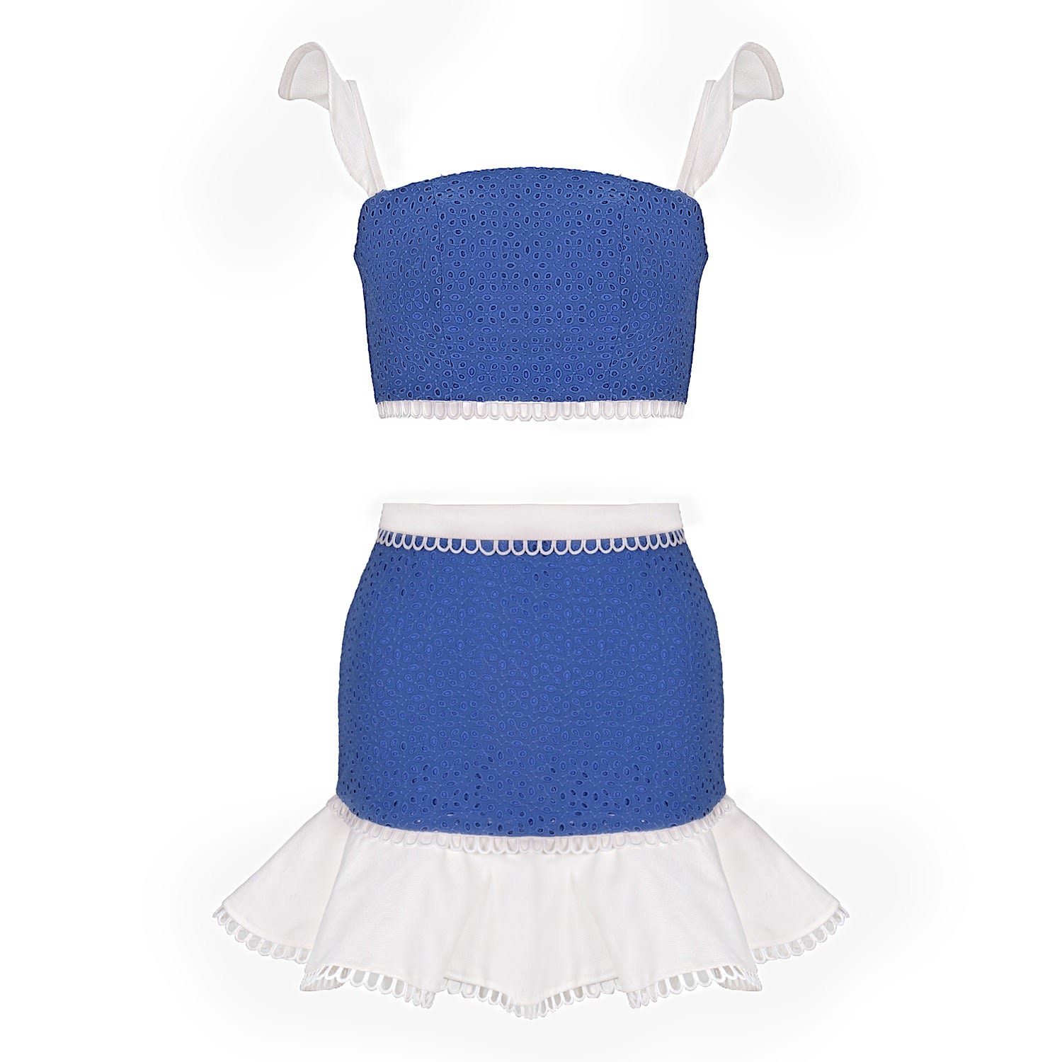 Women’s Roselenda Mini Skirt & Top Set In Blue Small Selen Jewels