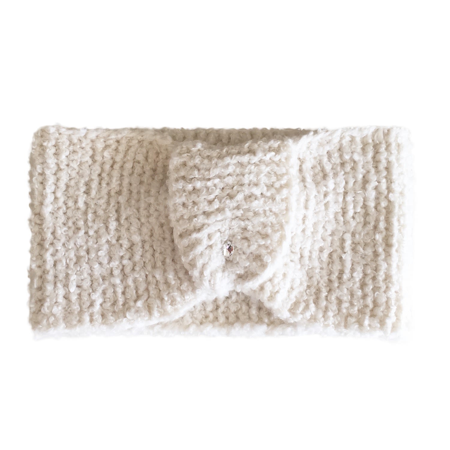 Women’s Oh, So Royal Hand-Knitted Cashmere Bouclé Headband In White Grace Cashmere Zurich