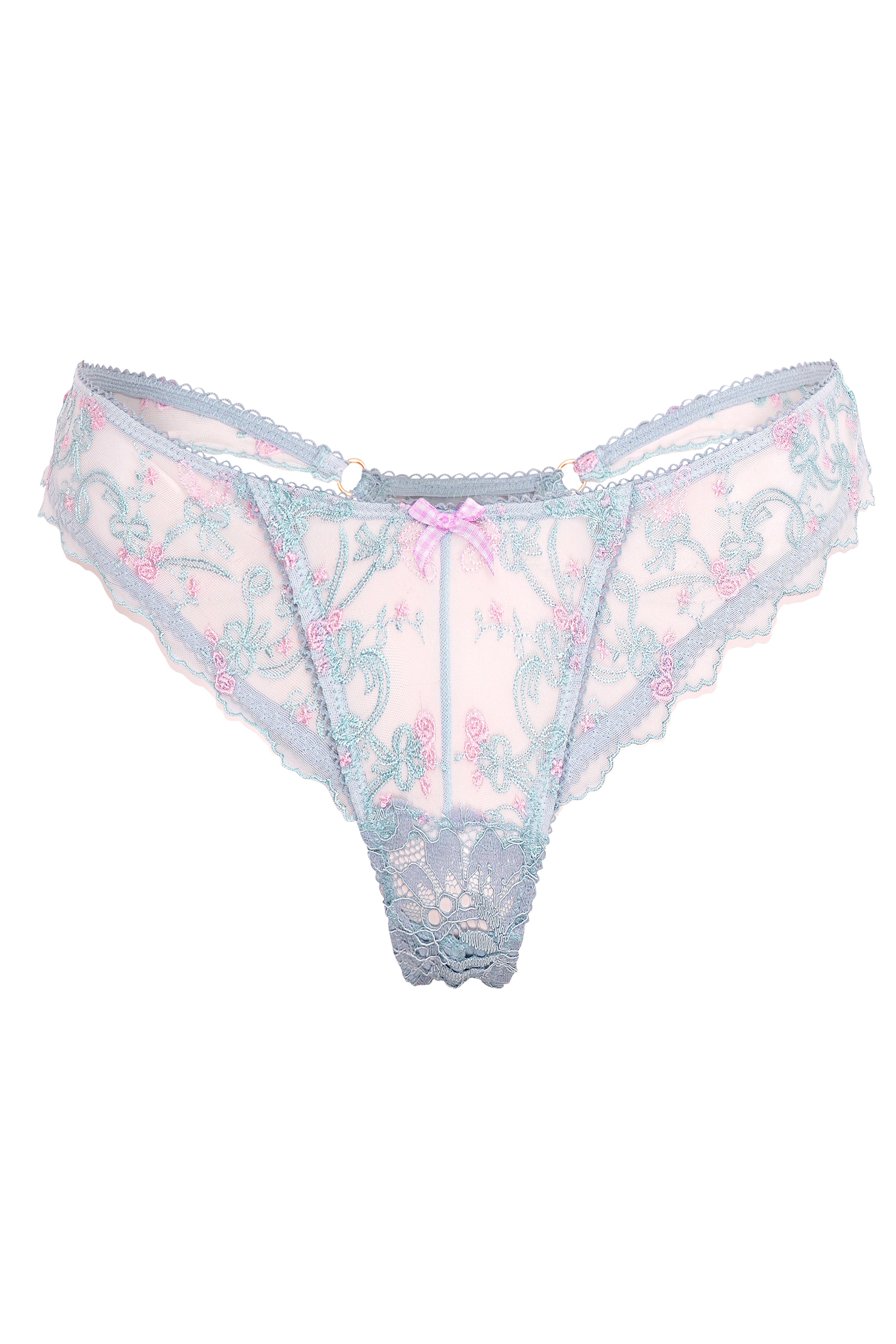 Wild Lovers London Women's Blue Colette Lace Brief