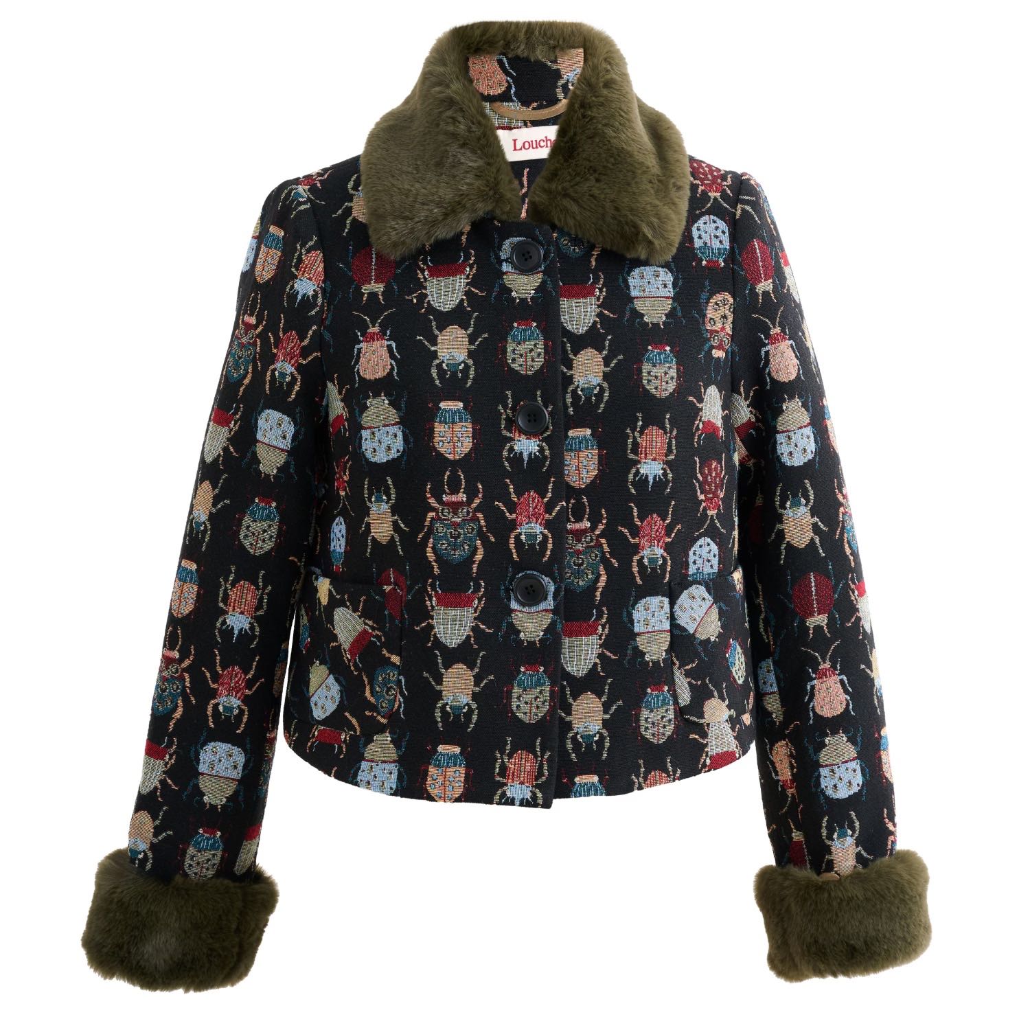Louche Women's Kent Beetlejuice Cropped Jacket In Green