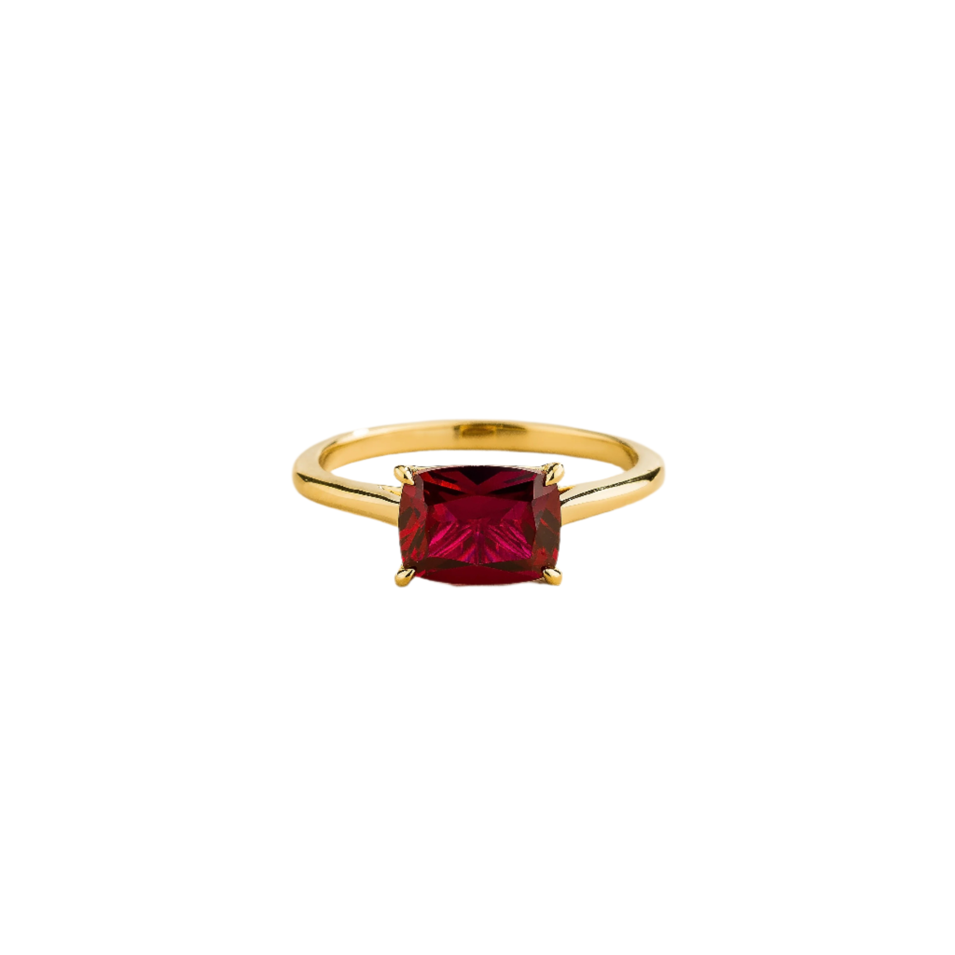 Juvetti Women's Gold / Red Kissen Gold Ring Ruby In Multi
