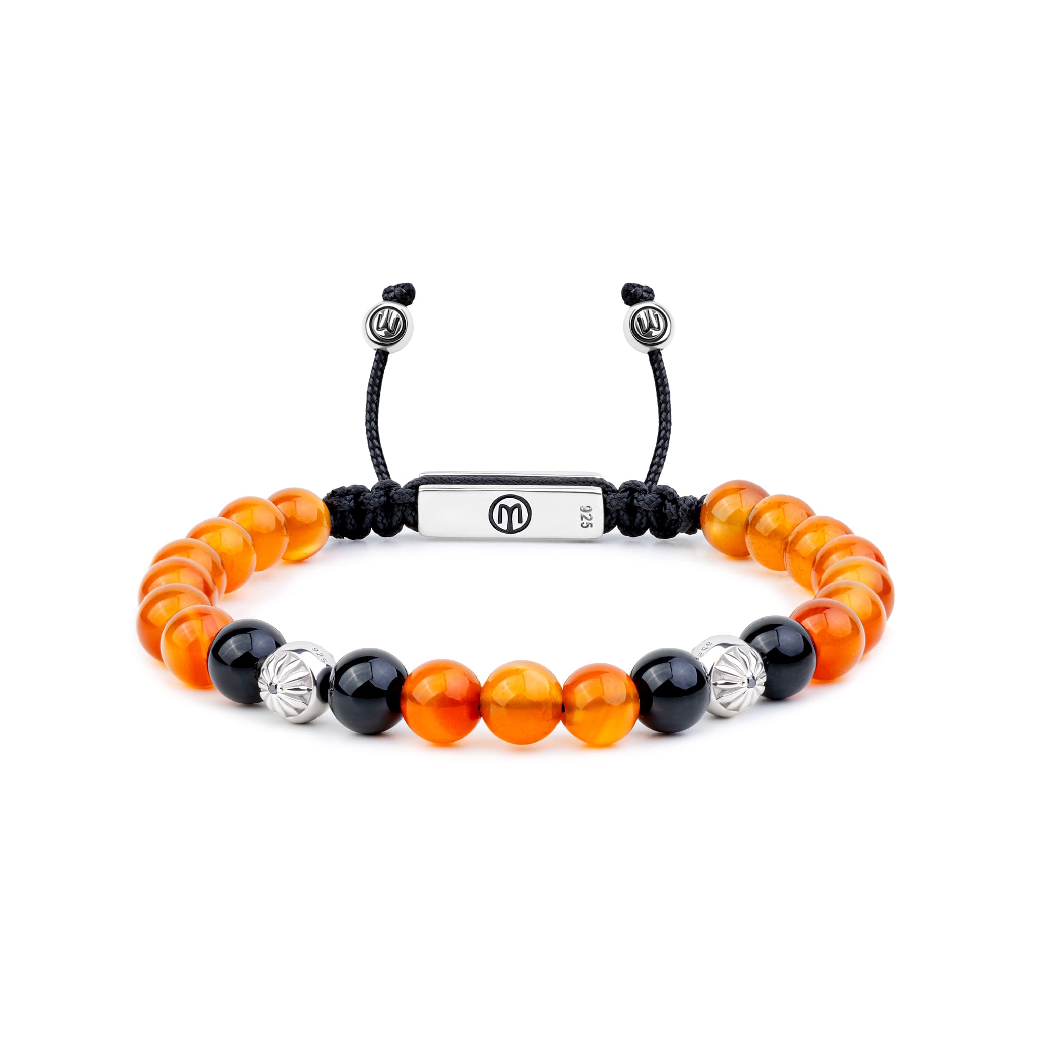 Mahigan Women's Yellow / Orange / Silver Carnelian Beaded Bracelet In Silver