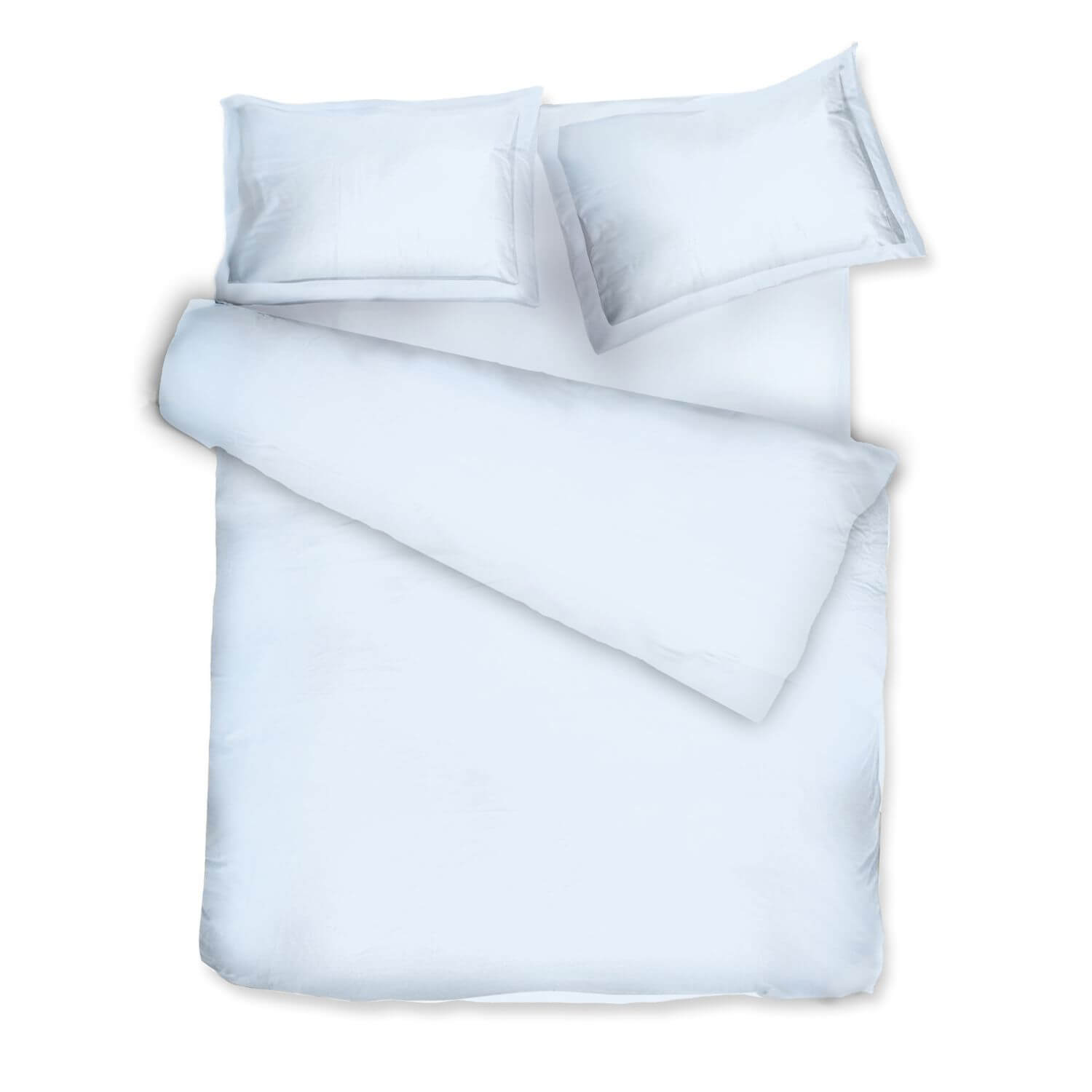 Decoflux Home Cotton Bedding Set Light Blue Uk Super King, Us King In Blue