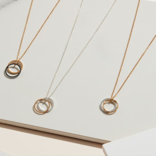 Shop Myia Bonner Double Circle Necklace Gold Chain