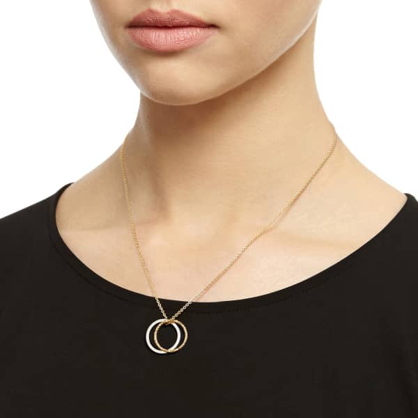Shop Myia Bonner Double Circle Necklace Gold Chain