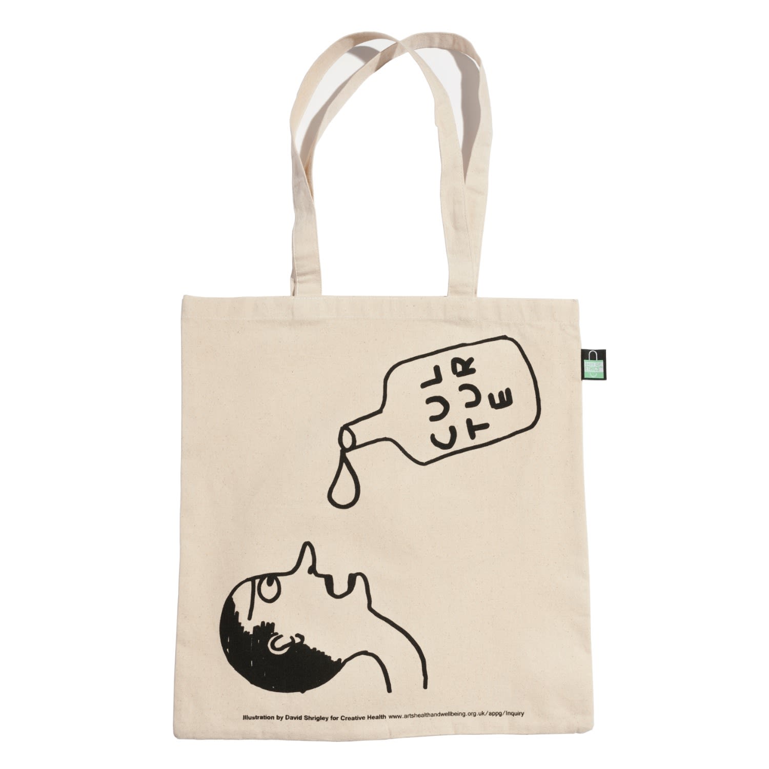 Men’s Neutrals David Shrigley Creative Health Tote Bag Culture Plinth