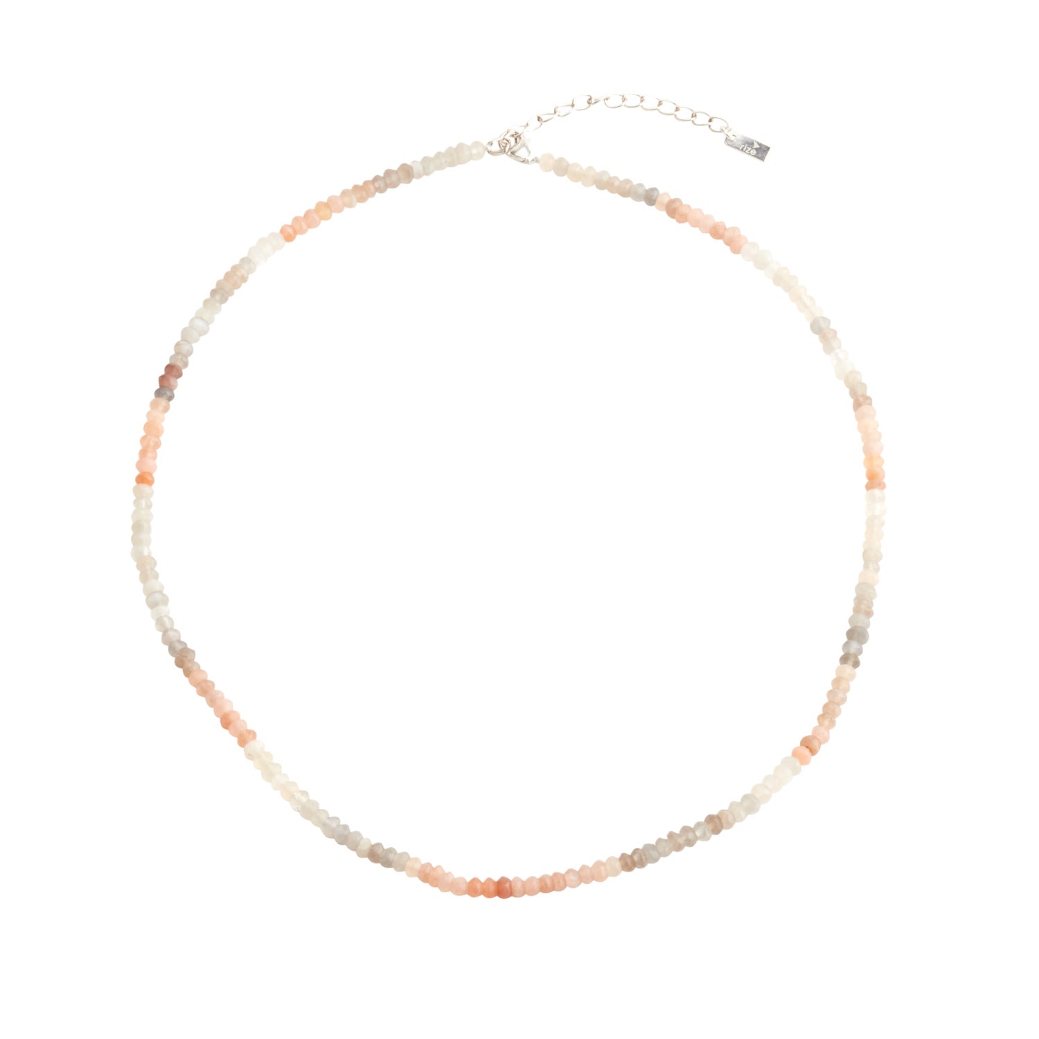 Women's Neutrals / Silver Pastel Moonstone Necklace - Sterling Silver Extender | Rize