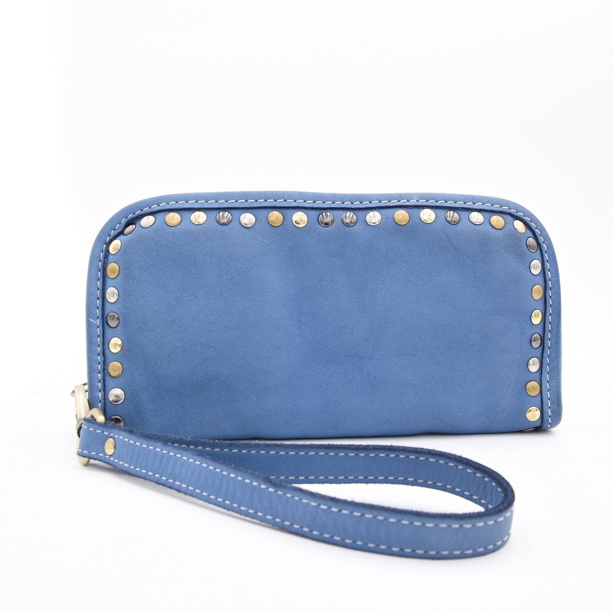 Bolsa Nova Handbags Women's Sofia Zip Around Wallet In Denim Blue