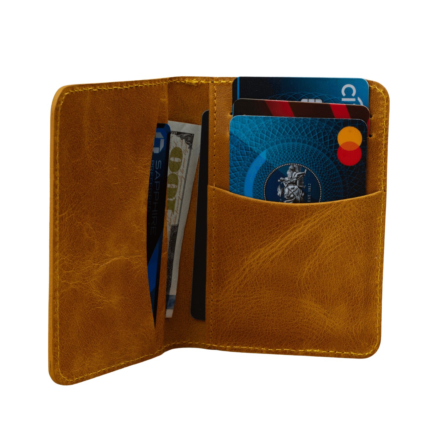 Leathere Women's Premium Leather Wallet - Yellow - Fresno