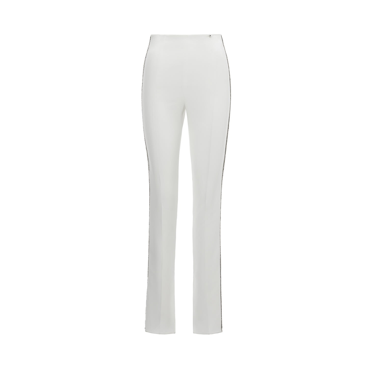Nissa Women's Embellished High-waisted Pants White