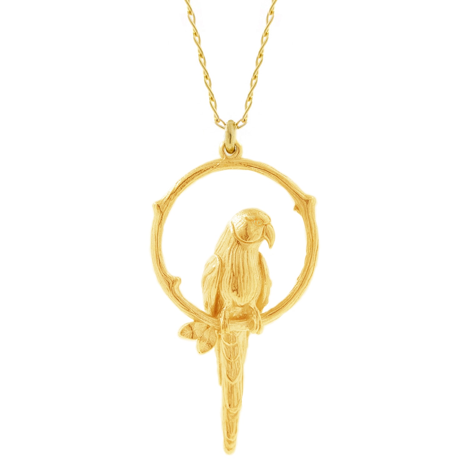 Lee Renee Women's Parakeet Necklace – Large, Upright - Gold In Gold