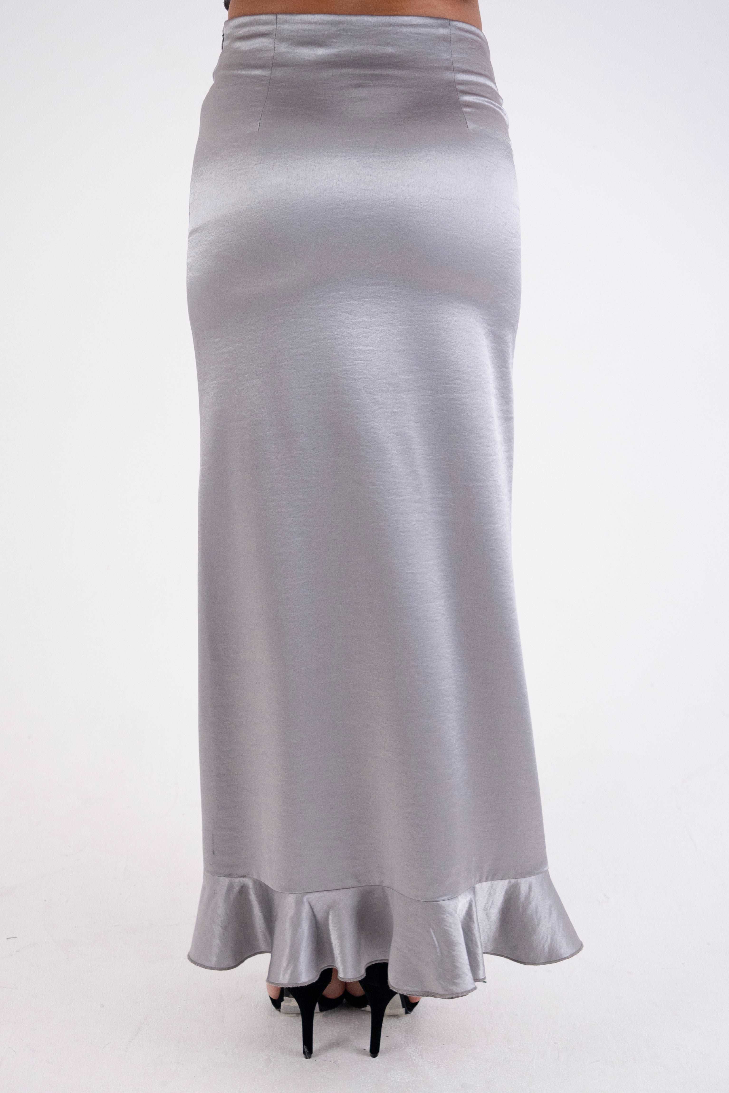 susie-silver-satin-ruffle-maxi