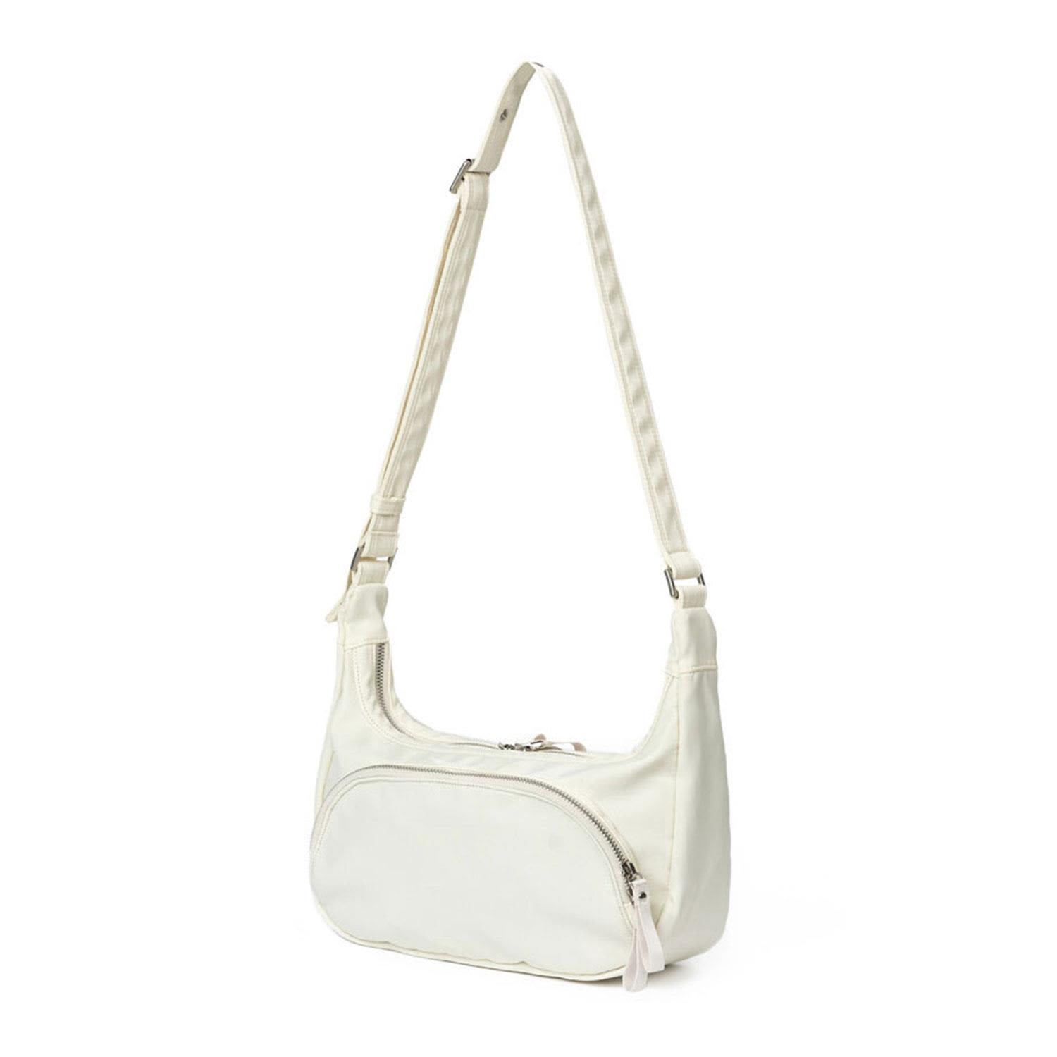 ショルダーバッグ・ポシェット HAHARCHIVE After Pray Edition Perry Nylon Hobo Bag Ivory After Pray Edition | Ferry Nylon Hobo Bag - Ivory | HAH