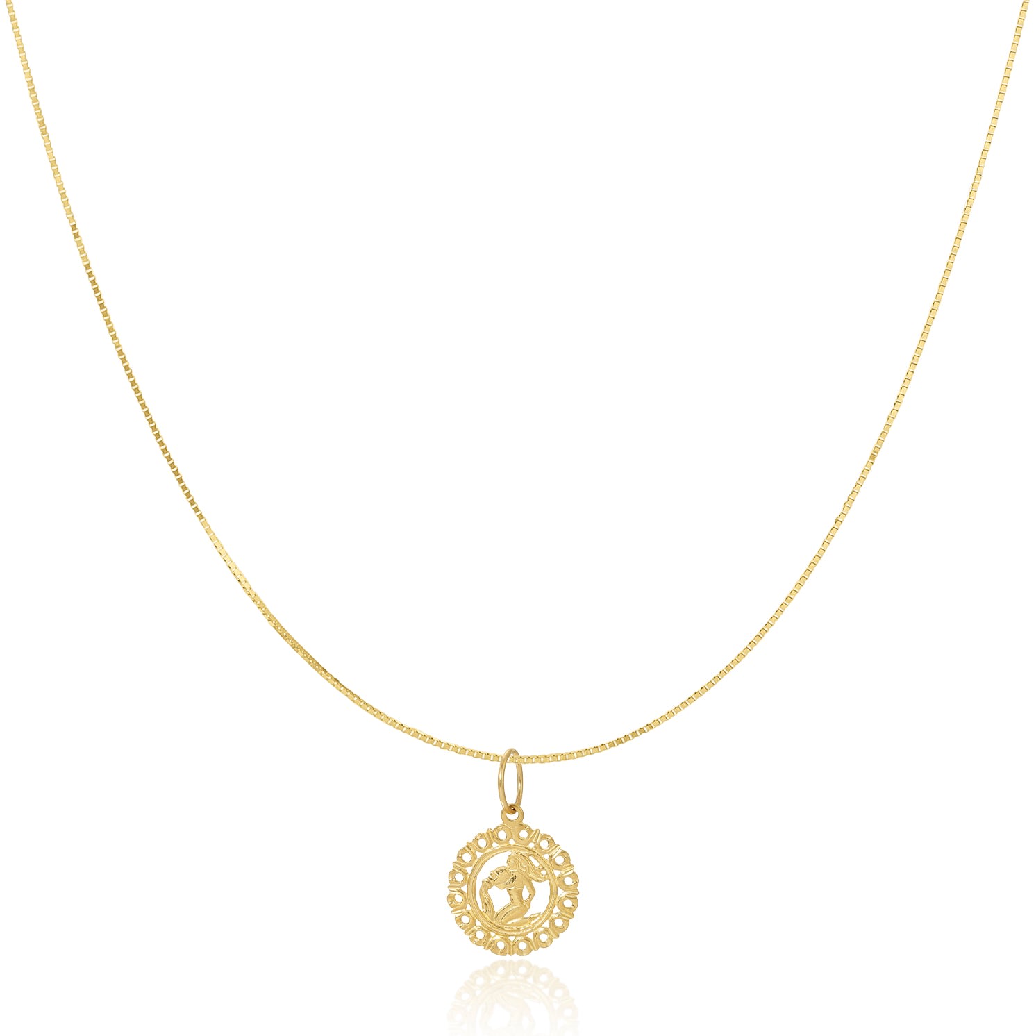 Maya Brenner Women's Gold Zodiac Necklace - Aquarius