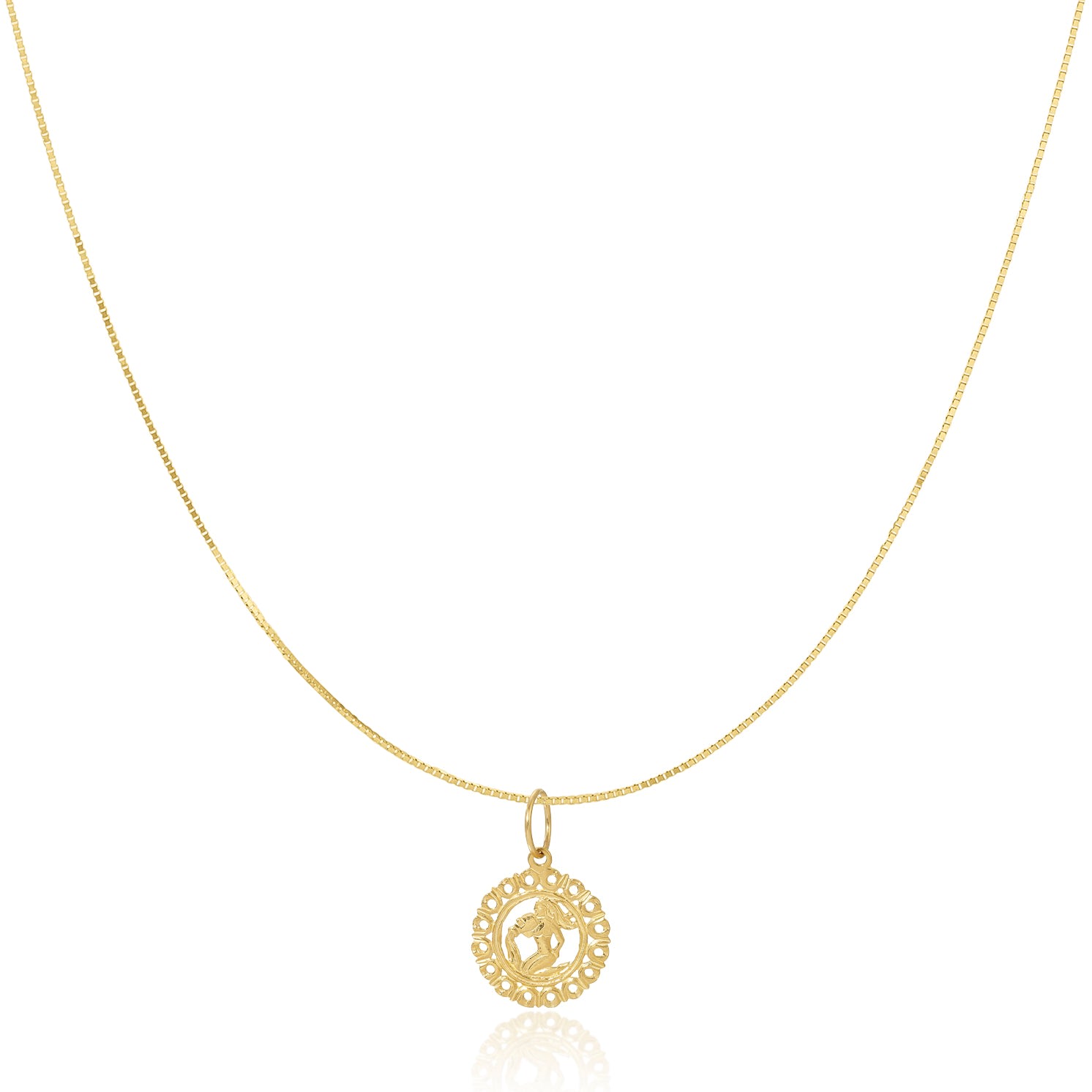 Women’s Gold Zodiac Necklace - Aquarius Maya Brenner