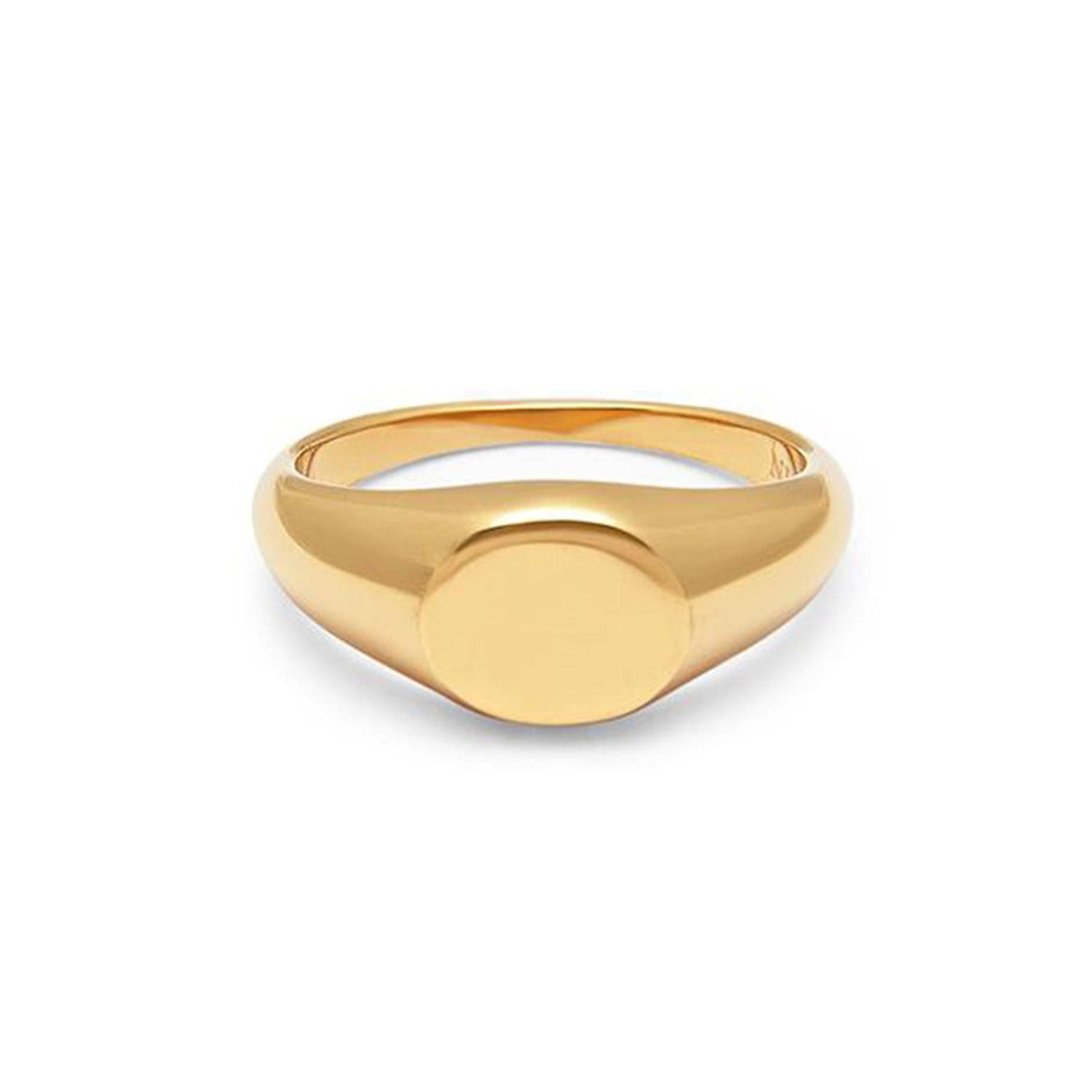 Nialaya Men's Gold Mini Signet Ring