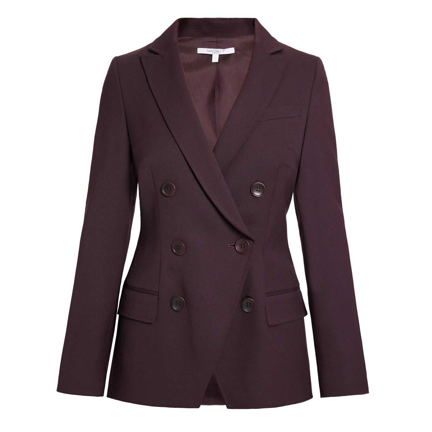 Paco Double-Breasted Six-Button Jacket In Wool Stretch 