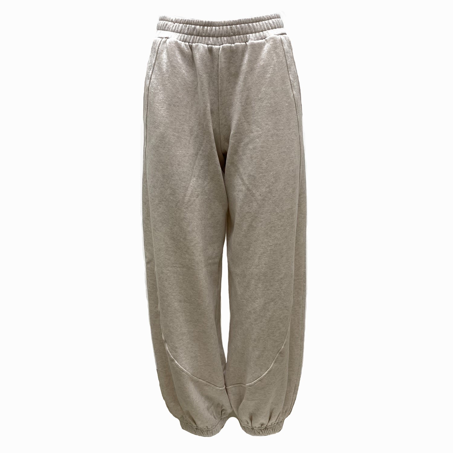 Earth Body Women's Neutrals Dole Cotton Cashmere Piped Joggers In Tannery