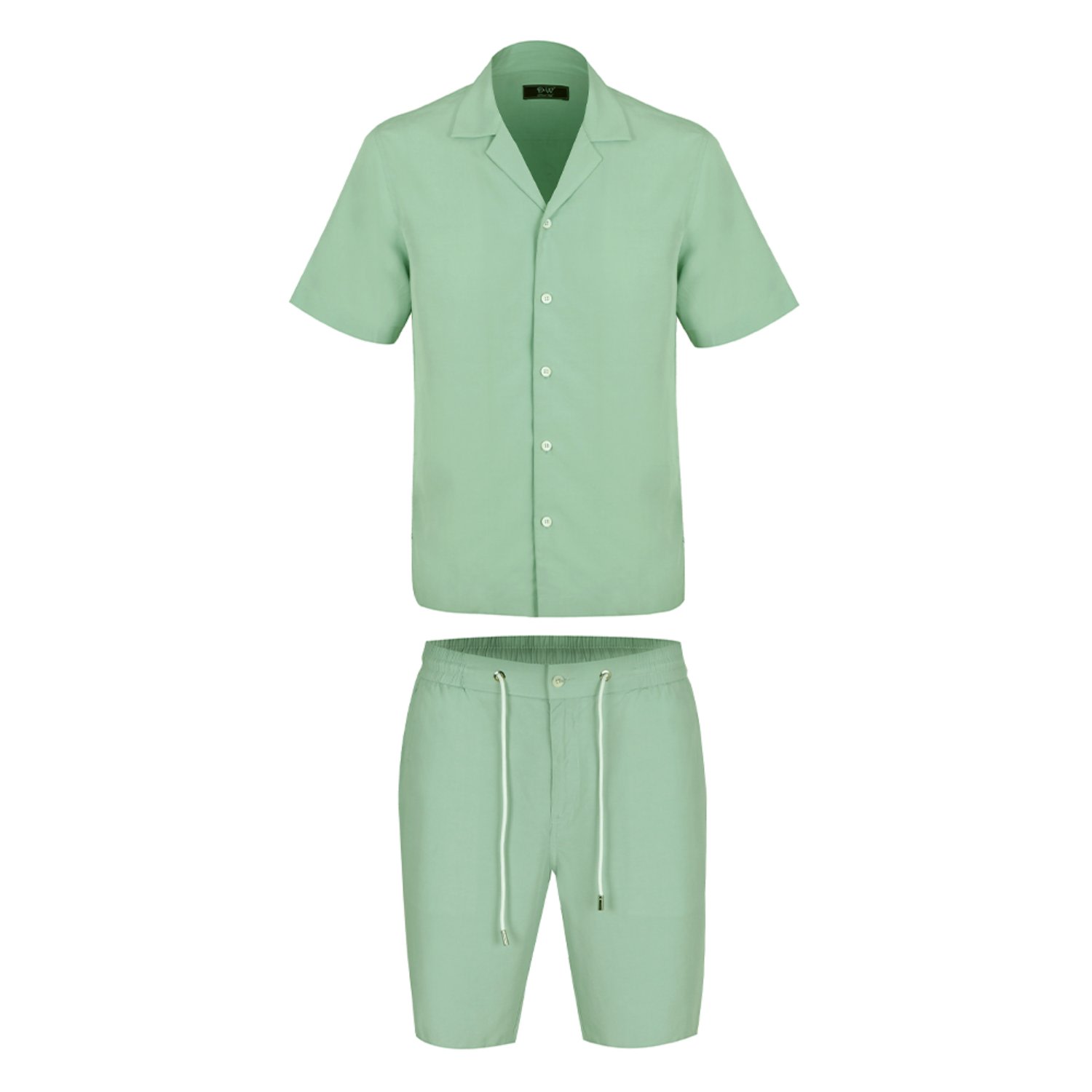 Men’s Kingston Shirt & Short - Mint Green Large David Wej