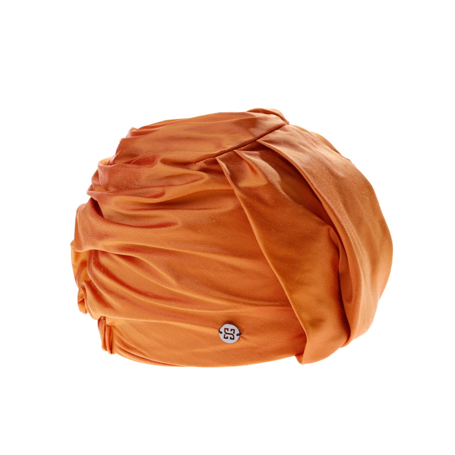 Sibi Hats Women's Yellow / Orange Madame Sahara - Orange Silk Dupioni Turban