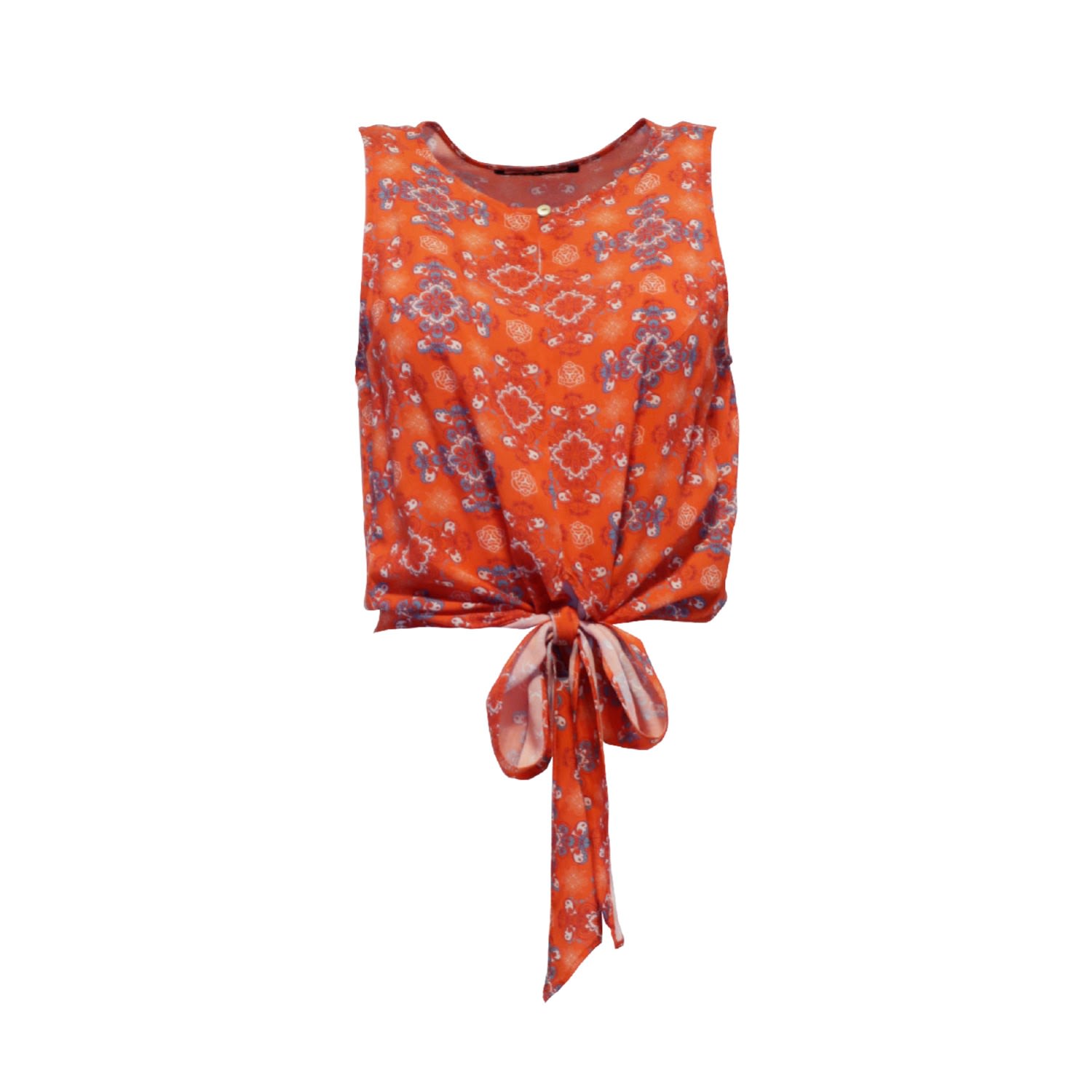 Morrato Bali Women's Yellow / Orange Calandra Sleeveless Top Crystal Tigerlily In Yellow/orange