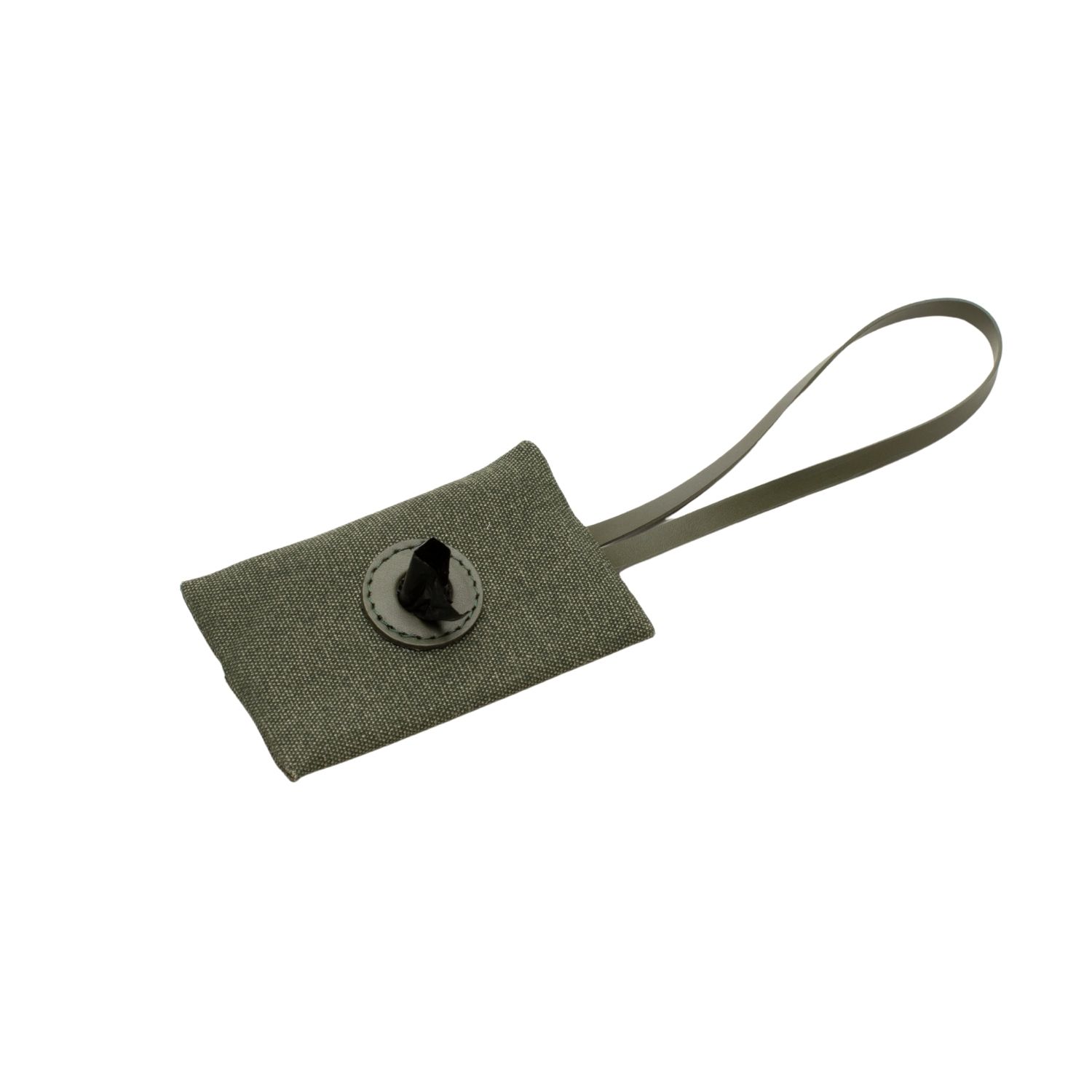 Canvas Dog Poop Bag Holder Army Green | Zoë Pet Atelier