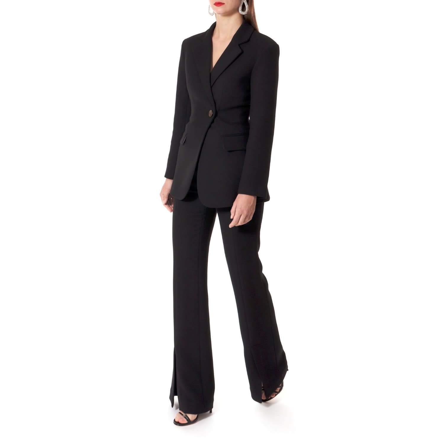 Isabella Designer Black Blazer Aggi Wolf Badger