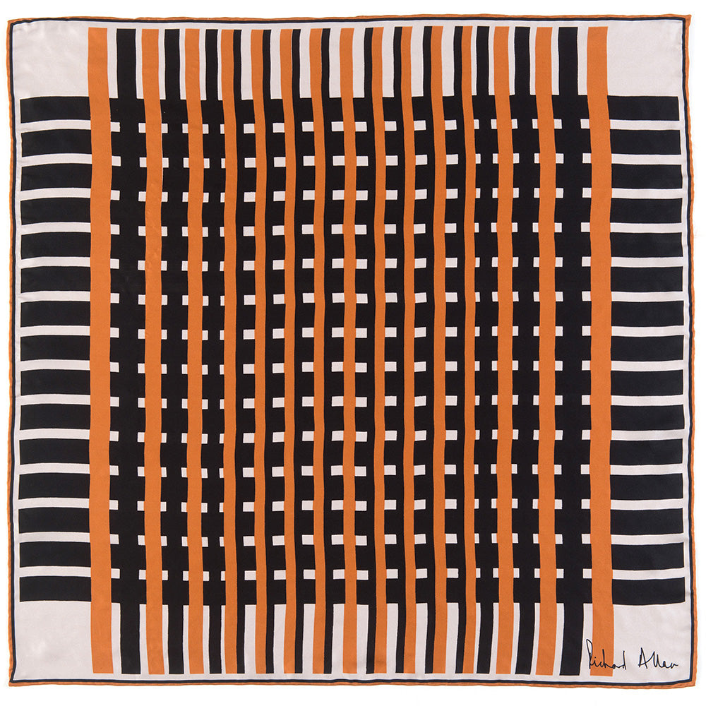 Richard Allan London Women's Orange Manhattan Silk Scarf In Orange