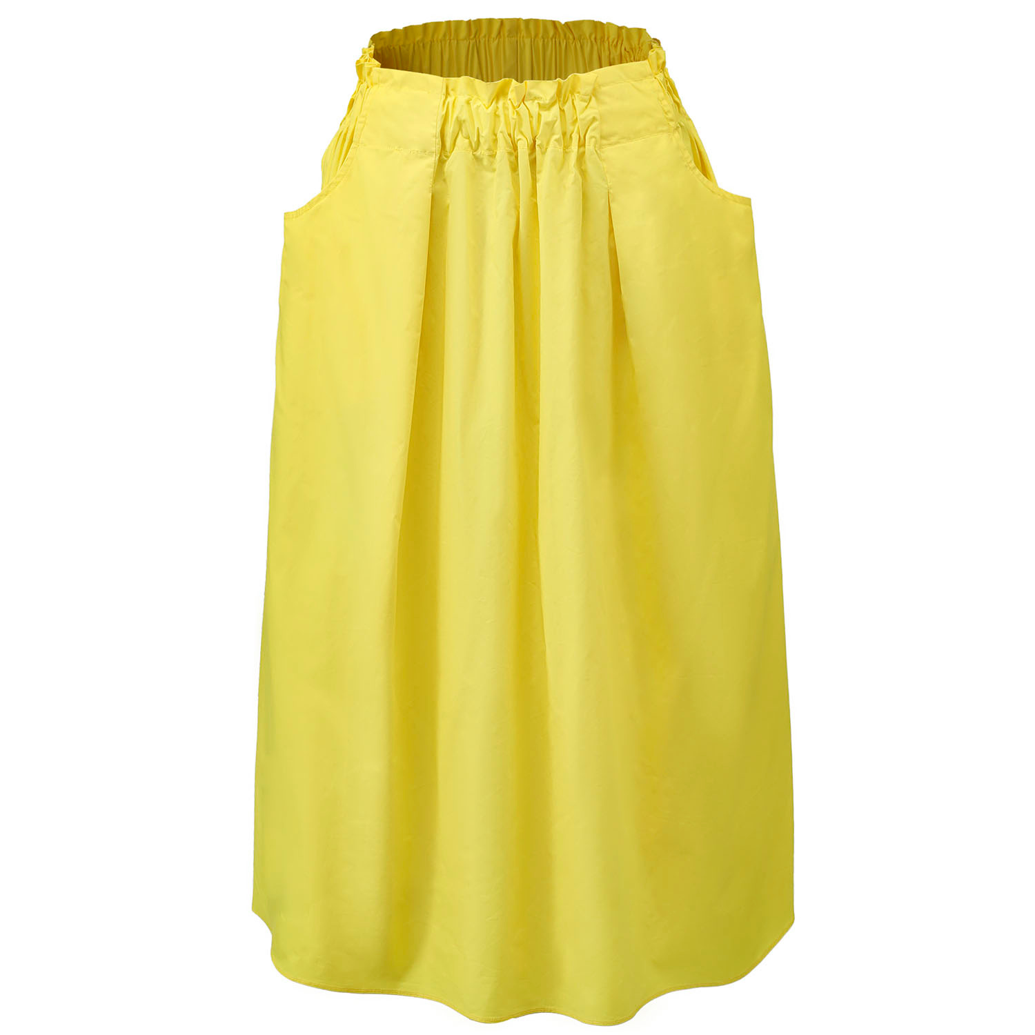 Smart And Joy Women's Yellow / Orange Flared Cotton Midi Skirt - Yellow In Yellow/orange