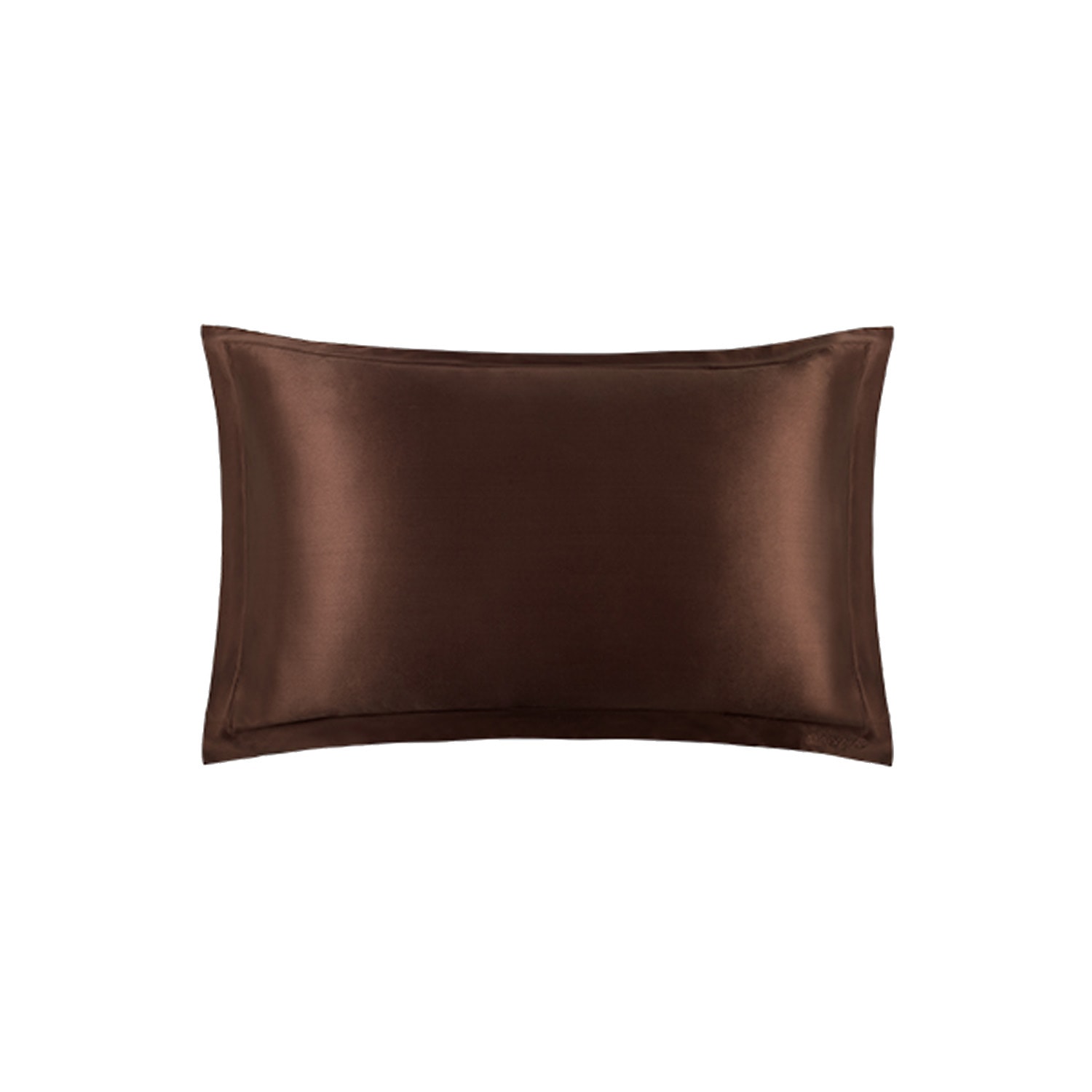 Manito Brown The Twenty Two Silk Pillow Sham Set - Chocolate In Brown