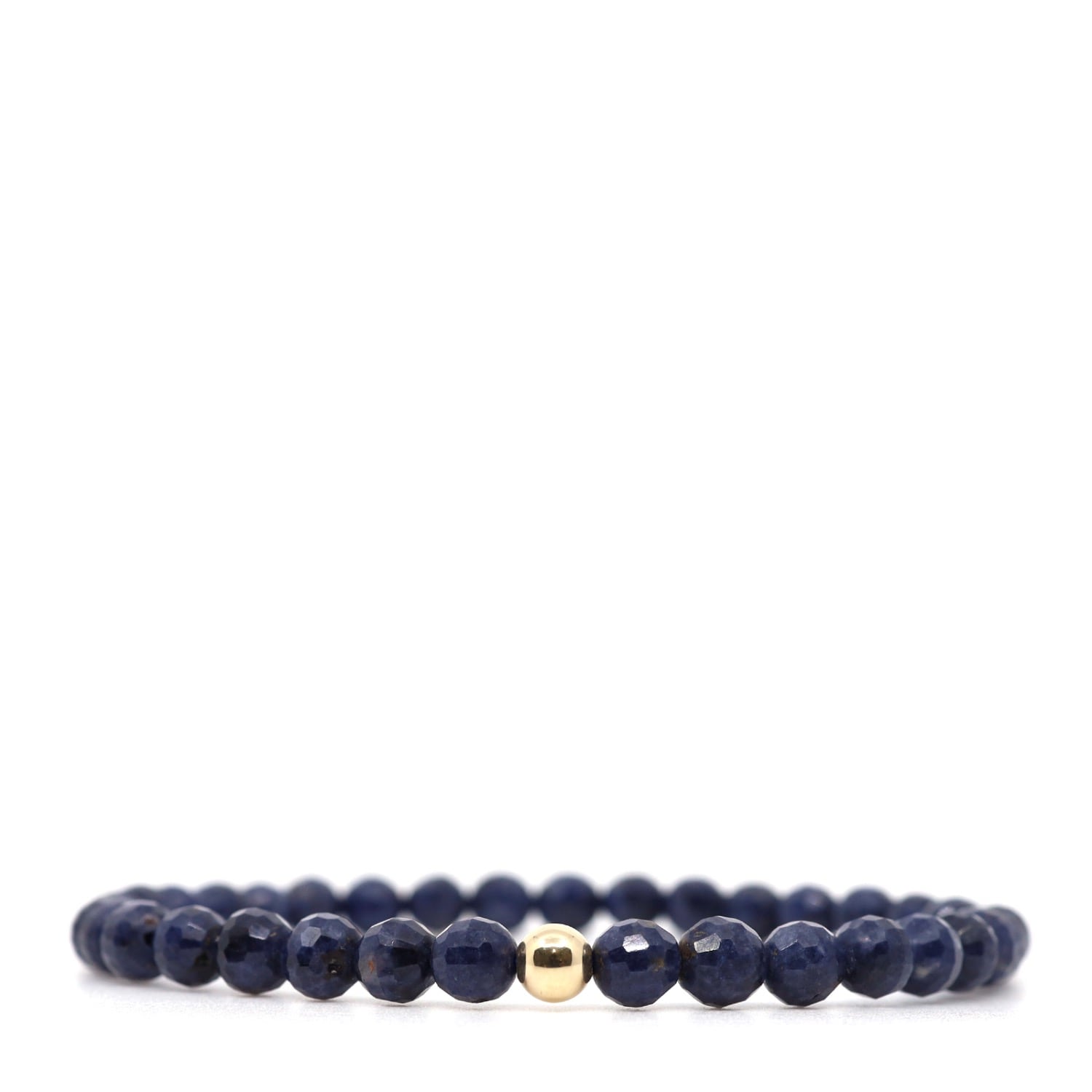 Shar Oke Men's Blue / Gold Blue Sapphire & 14k Solid Gold Bracelet In Blue