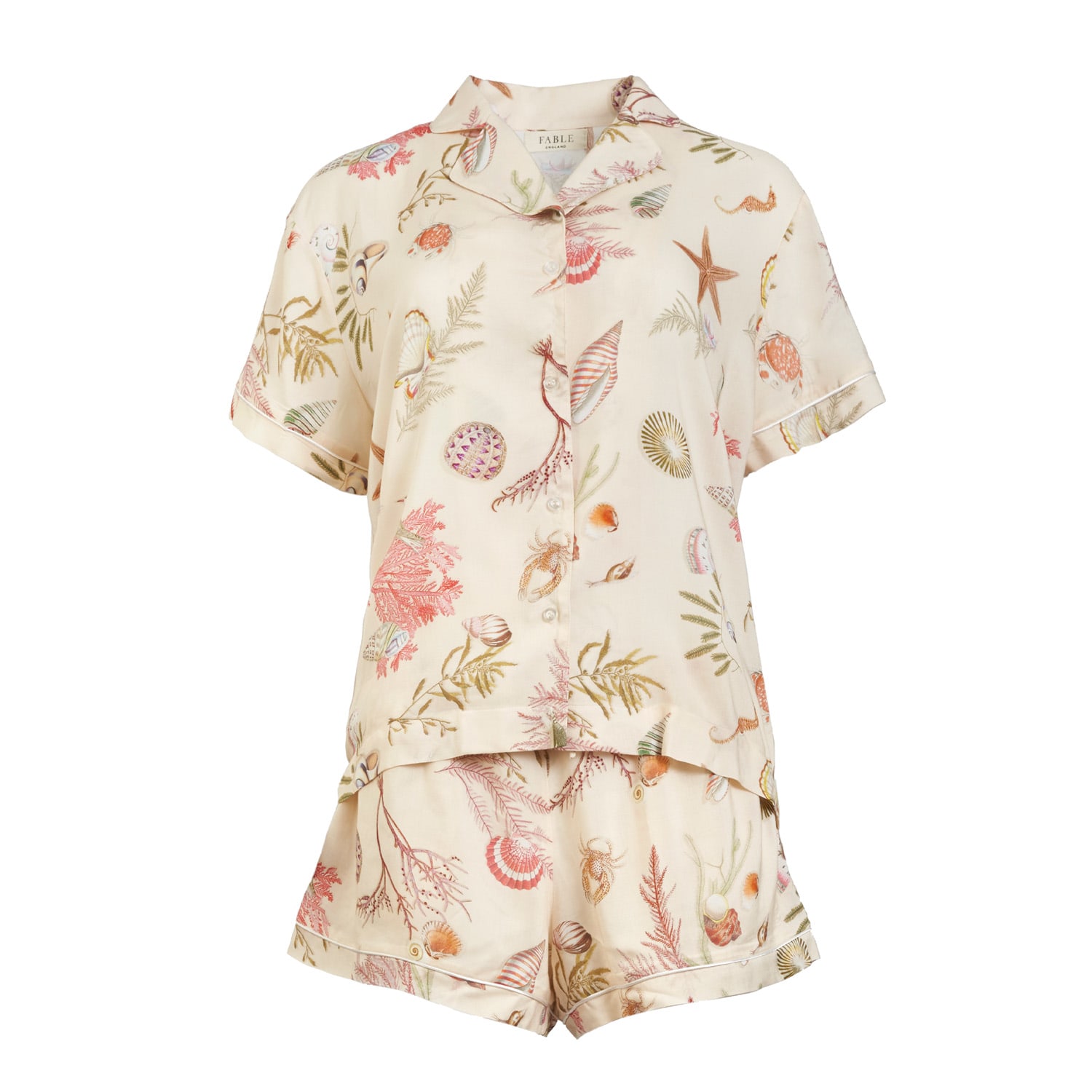 Fable England Women's Neutrals Whispering Sands Lotus Pink Short Pyjamas In Pink