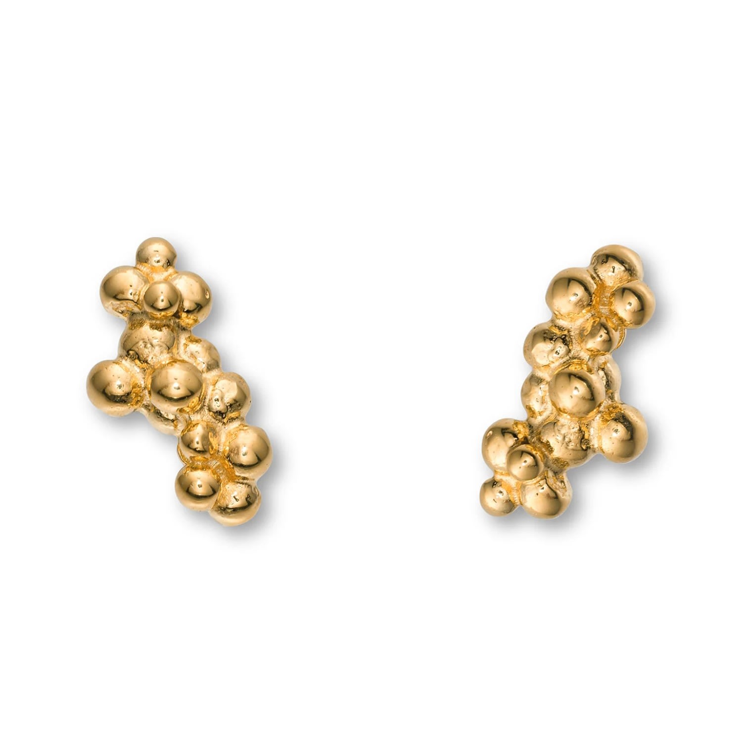 Eva Remenyi Women's Céleste Deux Caviar Stud Earrings Gold