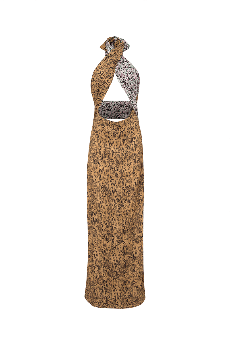 Luna B Women's Brown Savage Dress In Brown