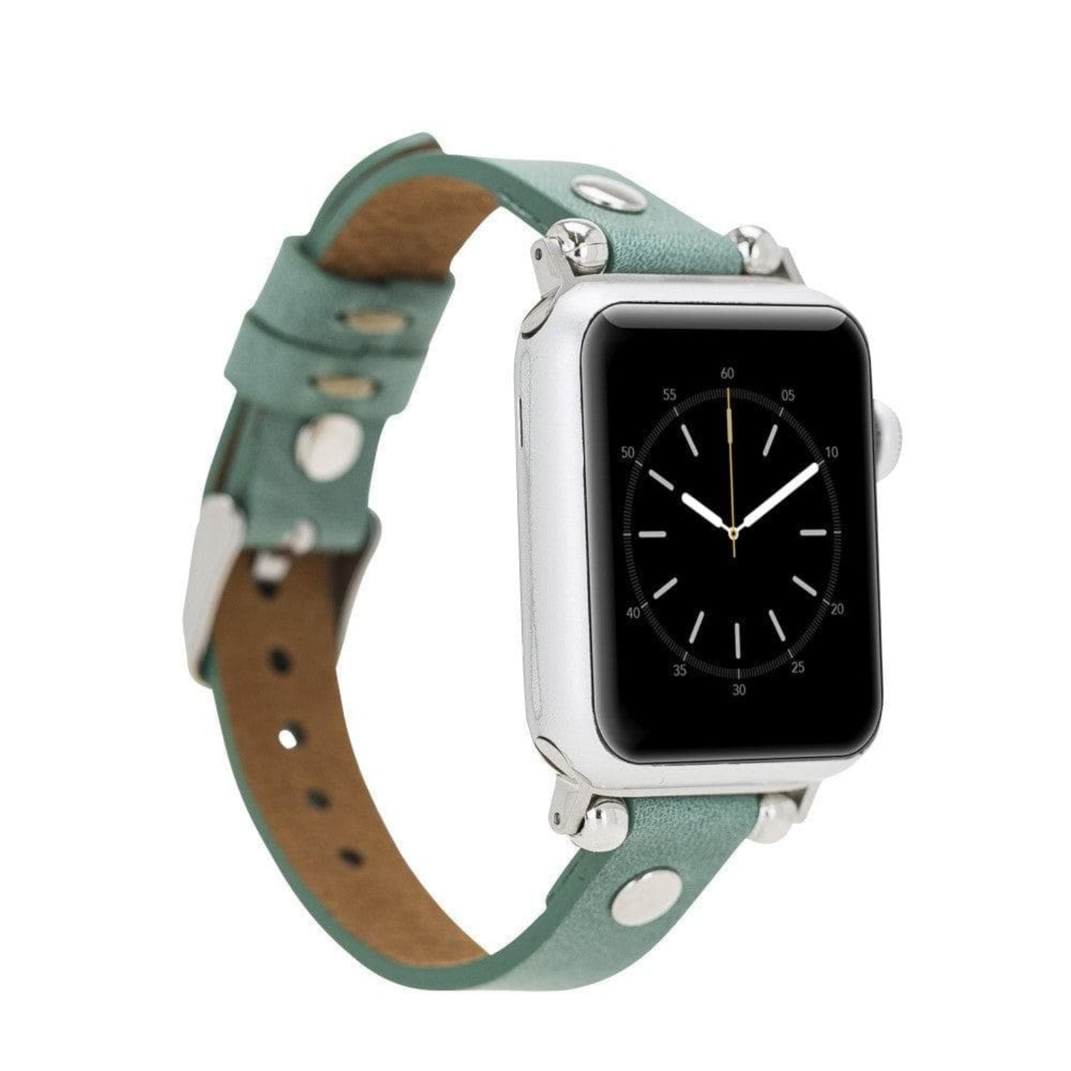 Leathere Women's Apple Watch Light Mint Green Leather Strap - Detroit In Green