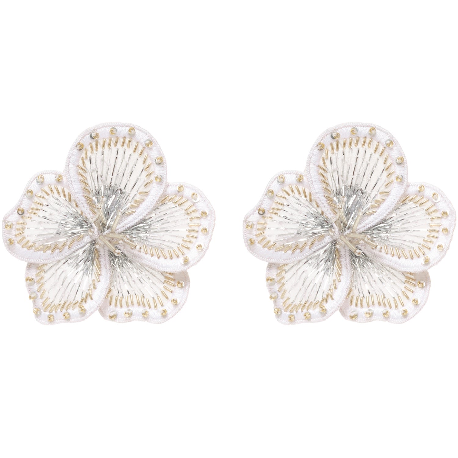Women’s White / Gold Bailee Stud Earrings White Gold Mignonne Gavigan