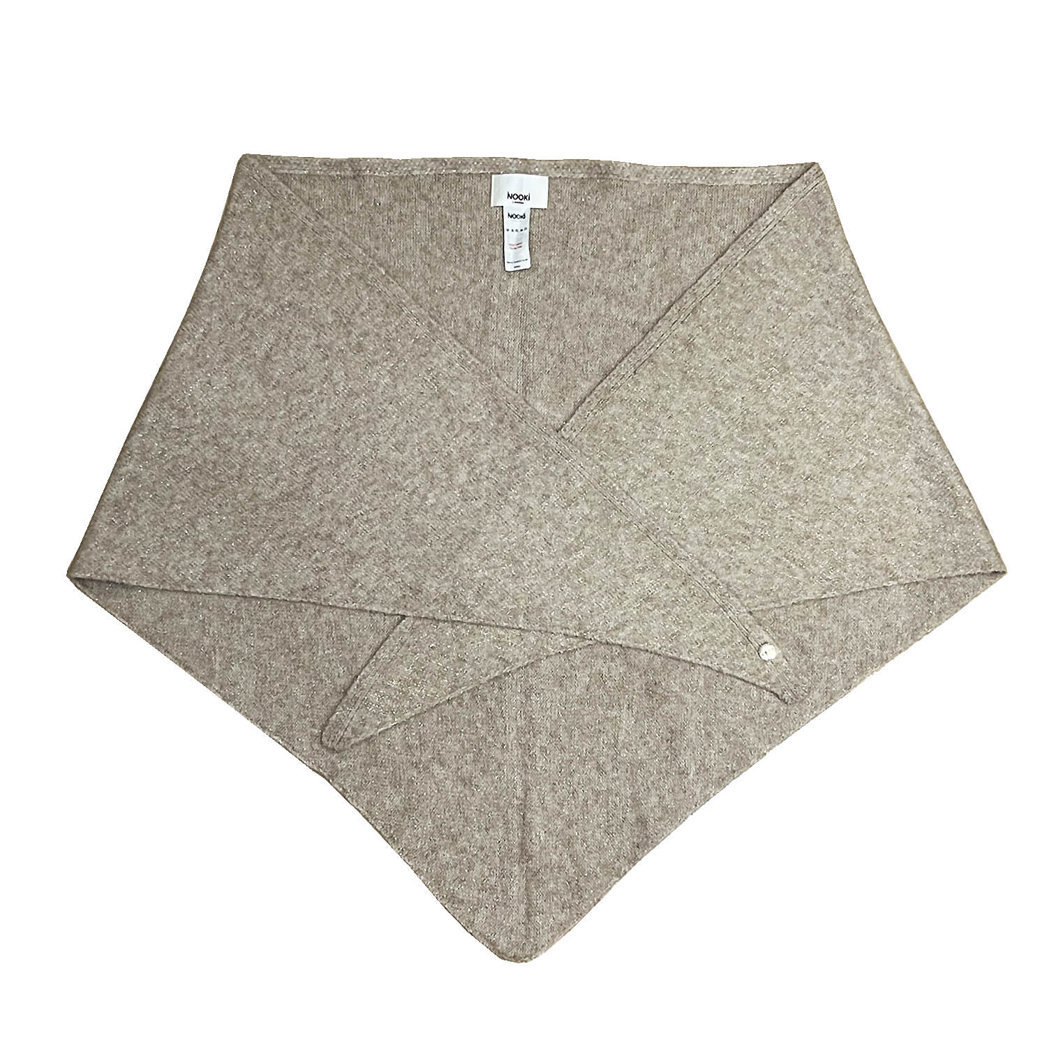 Nooki Design Women's Neutrals Edwina Knitted Triangle Scarf - Mink In Gray