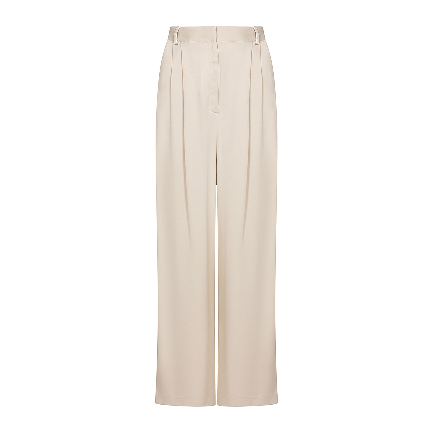 Women’s White The Pleated Pants In Vanilla Small Roses are Red