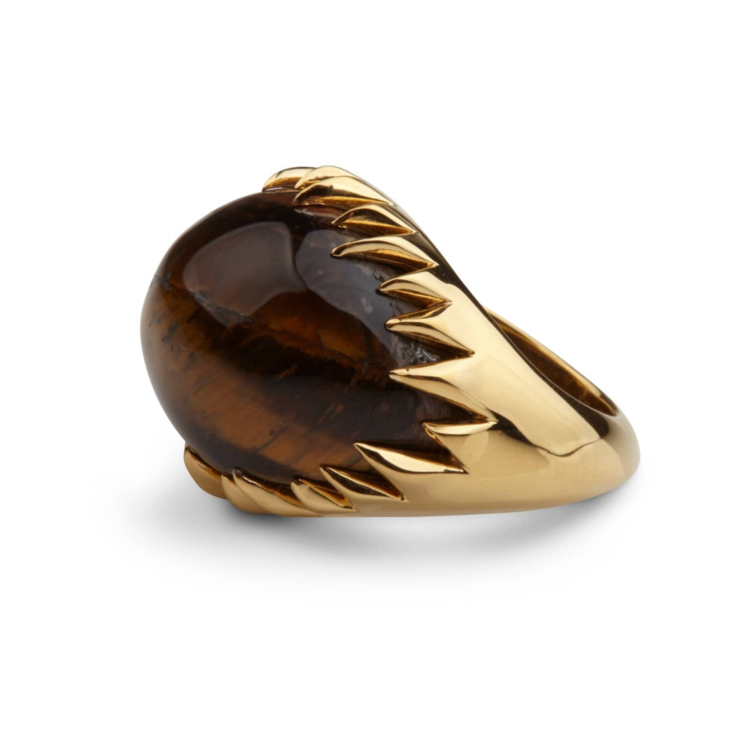 tiger eye ring gold