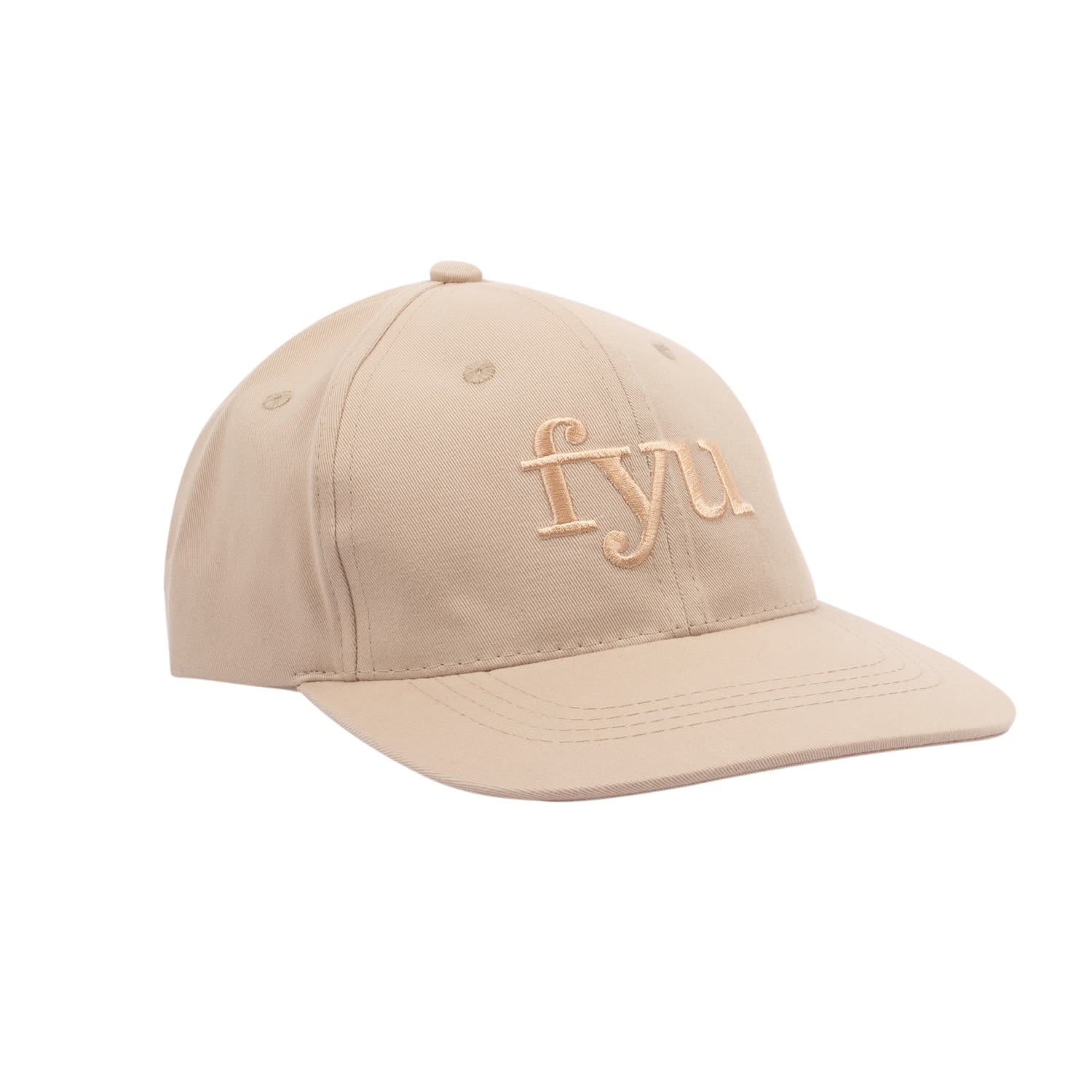 Men’s Neutrals Embroidered Logo Baseball Cap Beige One Size Fyu Paris