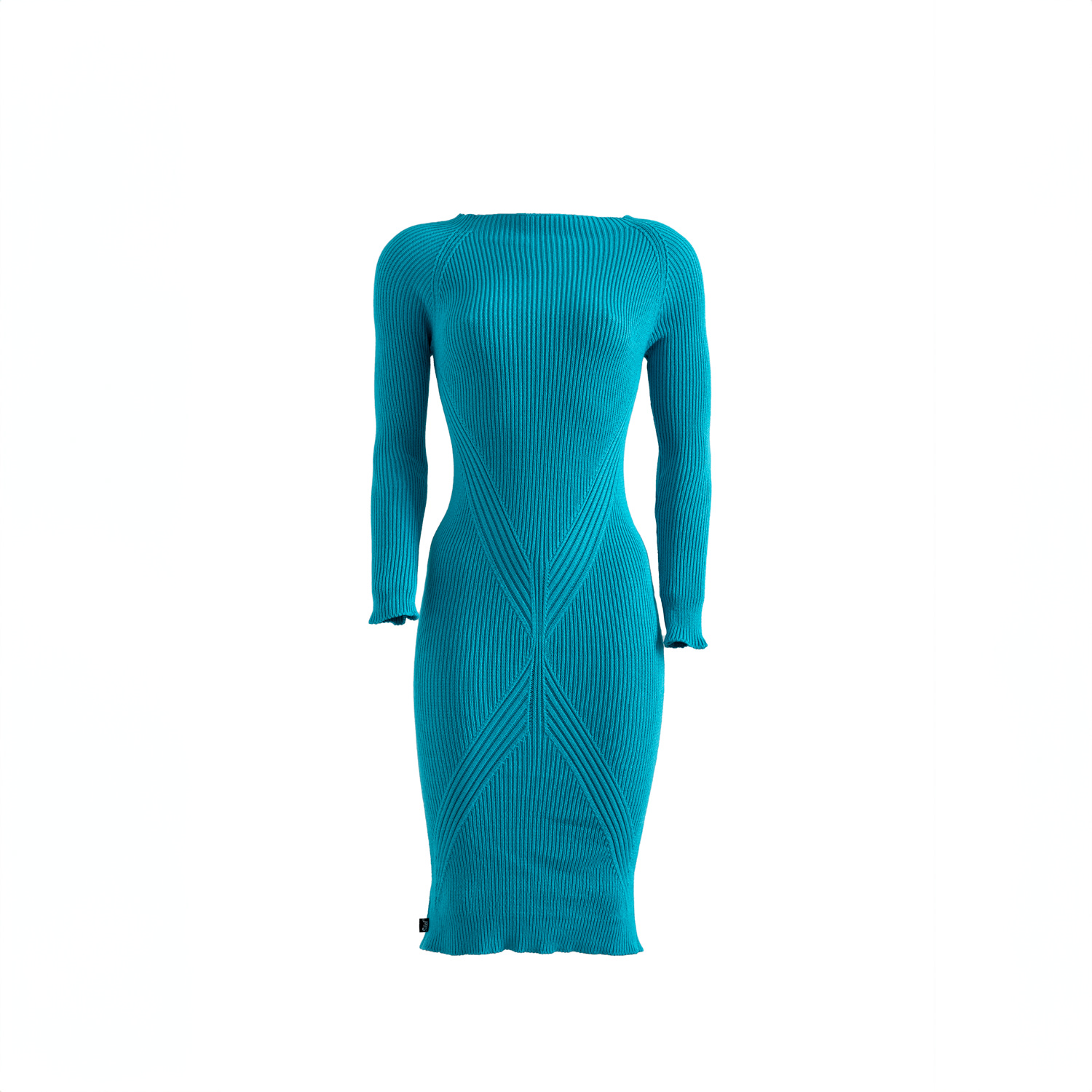 Süel Knitwear Women's Blue / Green Gabi Dress Elastic Turquoise In Blue/green