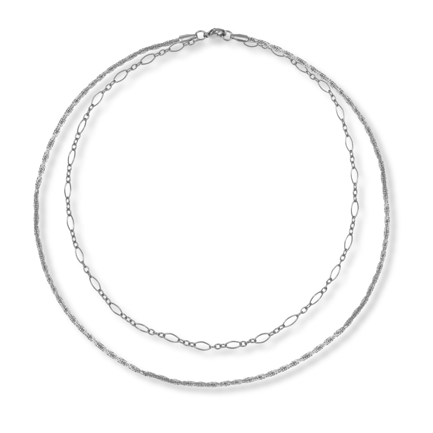 A Weathered Penny Women's Silver Delicate Layered Chain In Silver
