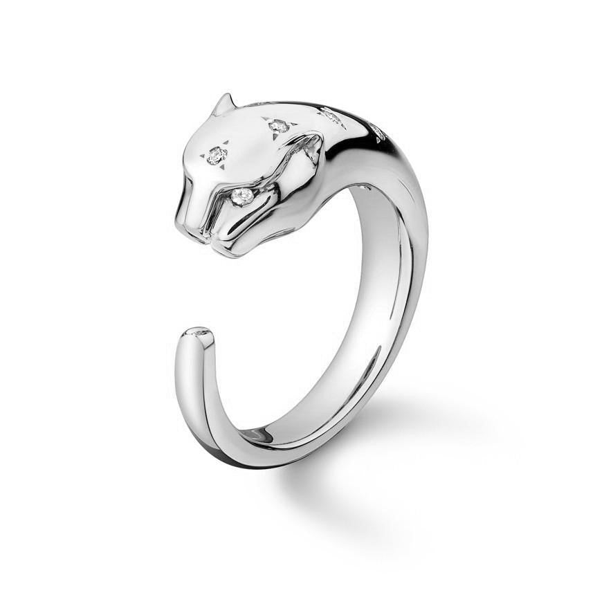 Women’s Leopard Open Ring In Silver Gold Trip