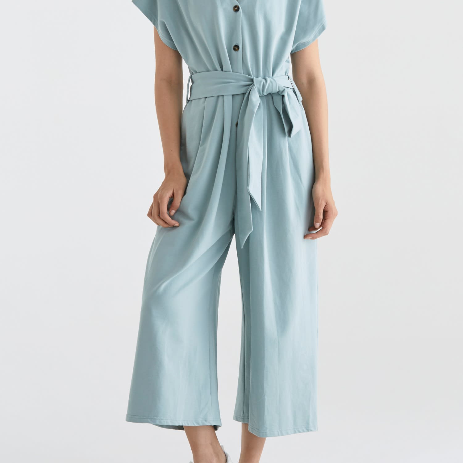 light teal jumpsuit