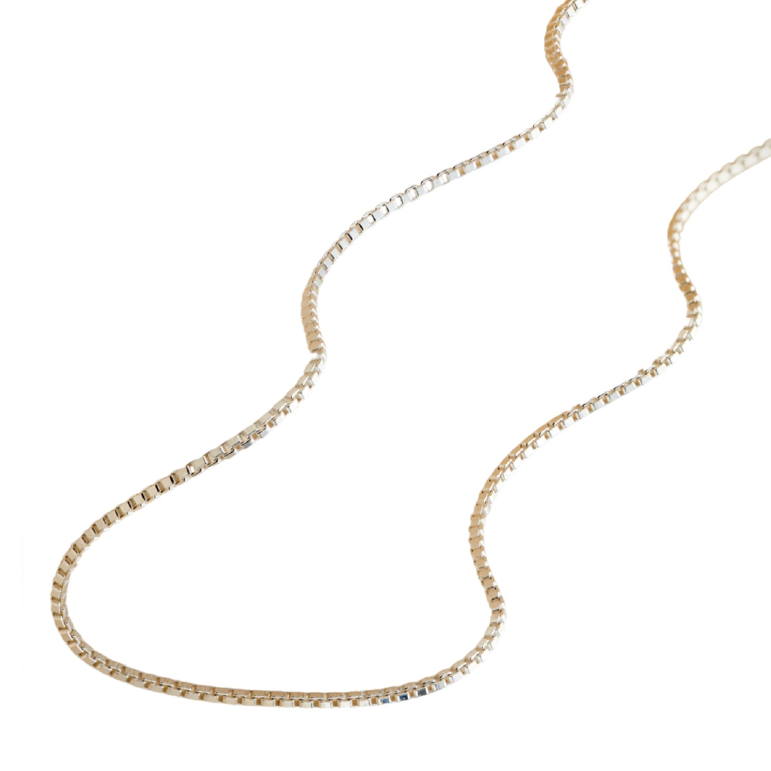 Women’s Sterling Silver Box Chain Necklace Posh Totty Designs