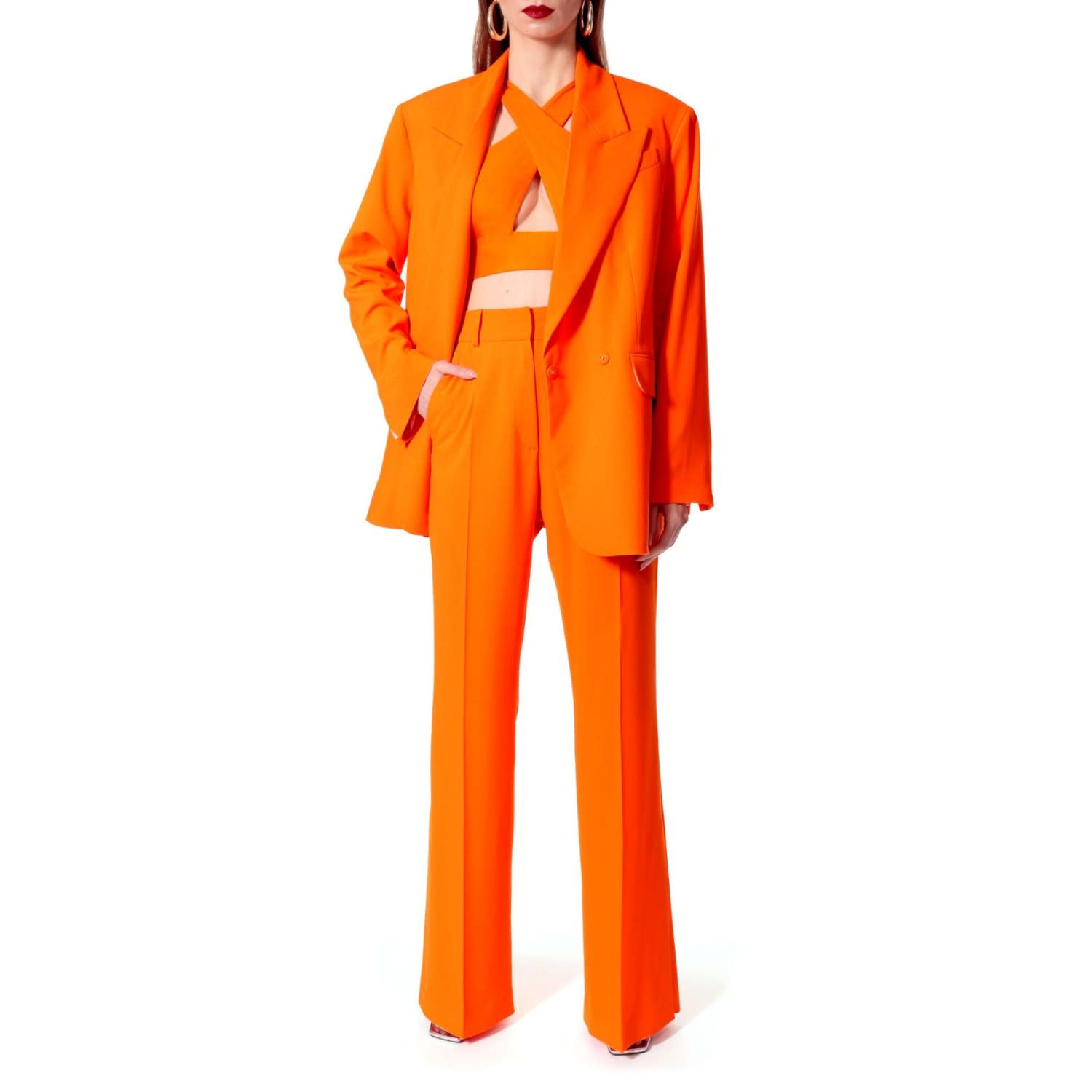 Orange pant coat best sale