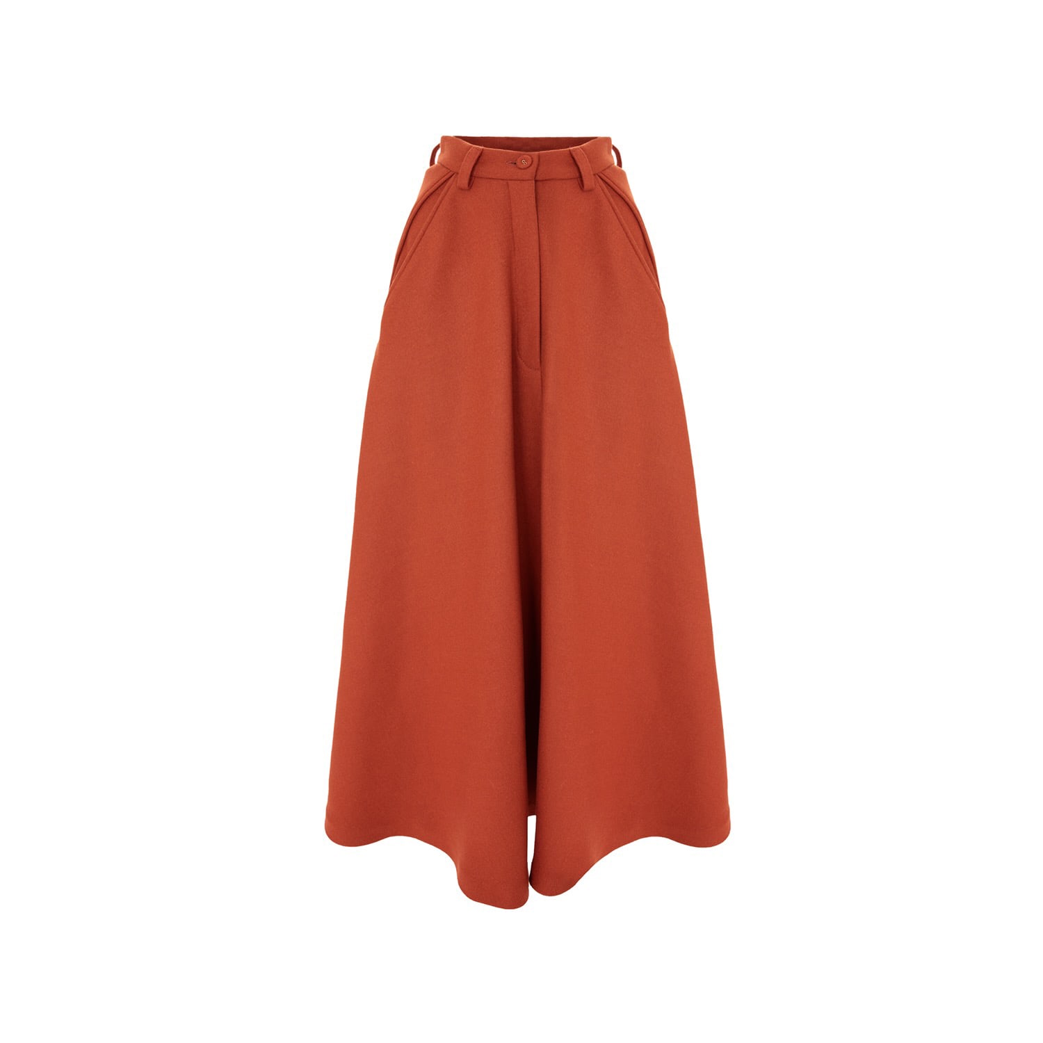 Women’s Tera Skirt Wool Winter Midi Skirt In Pompeian Red Medium Aleksander Revas