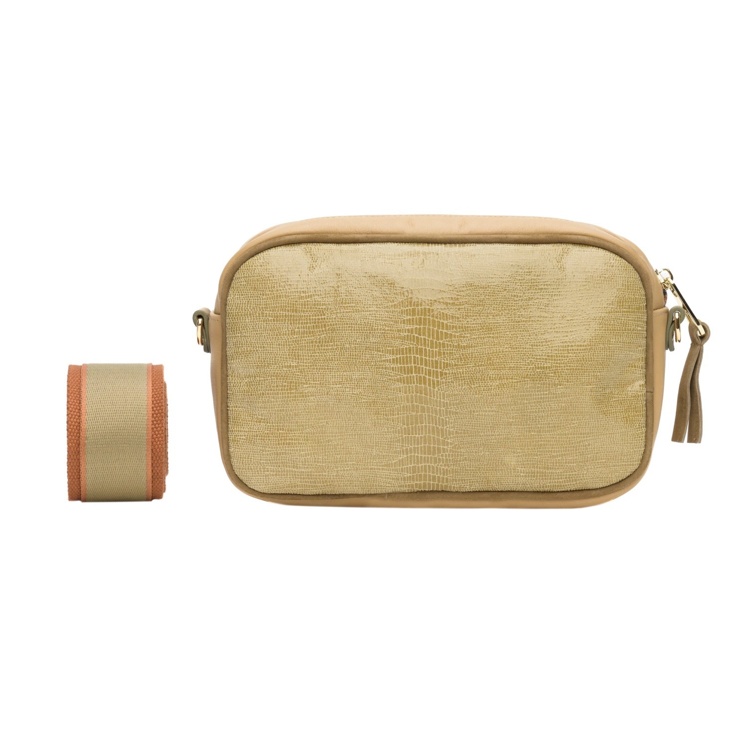 L2r The Label Women's Neutrals / Gold / Green Camelia Bag In Light Green Beige In Gold/green