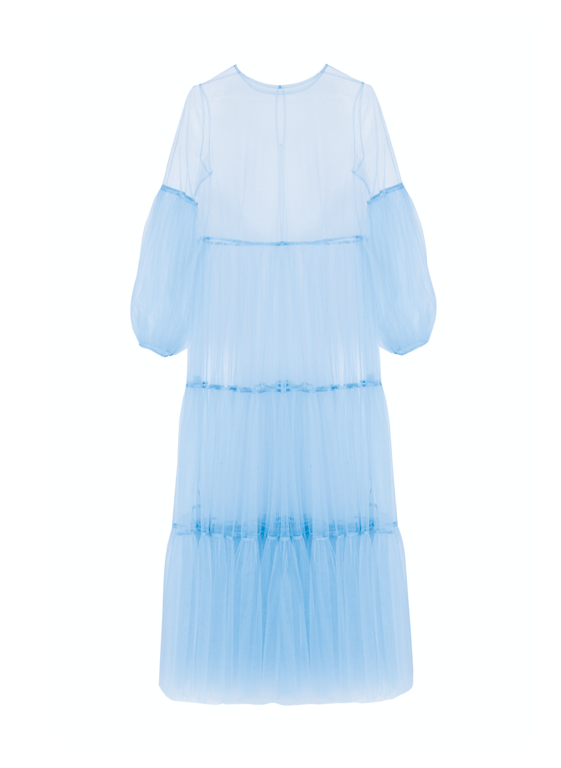 Helene Galwas Women's Alena Maxi Tulle Dress Lightblue In Blue